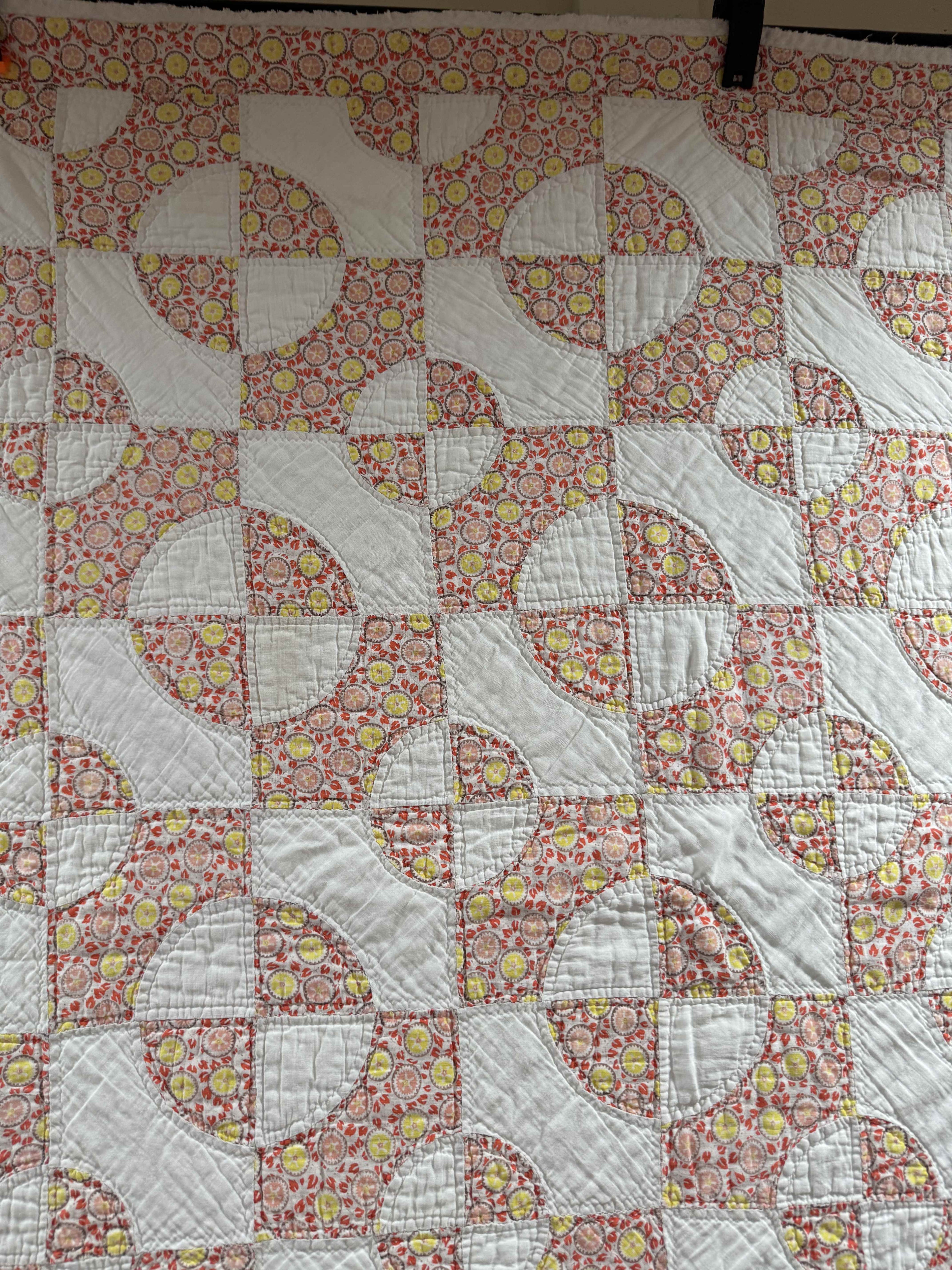 Vintage Drunkard's Path Quilt