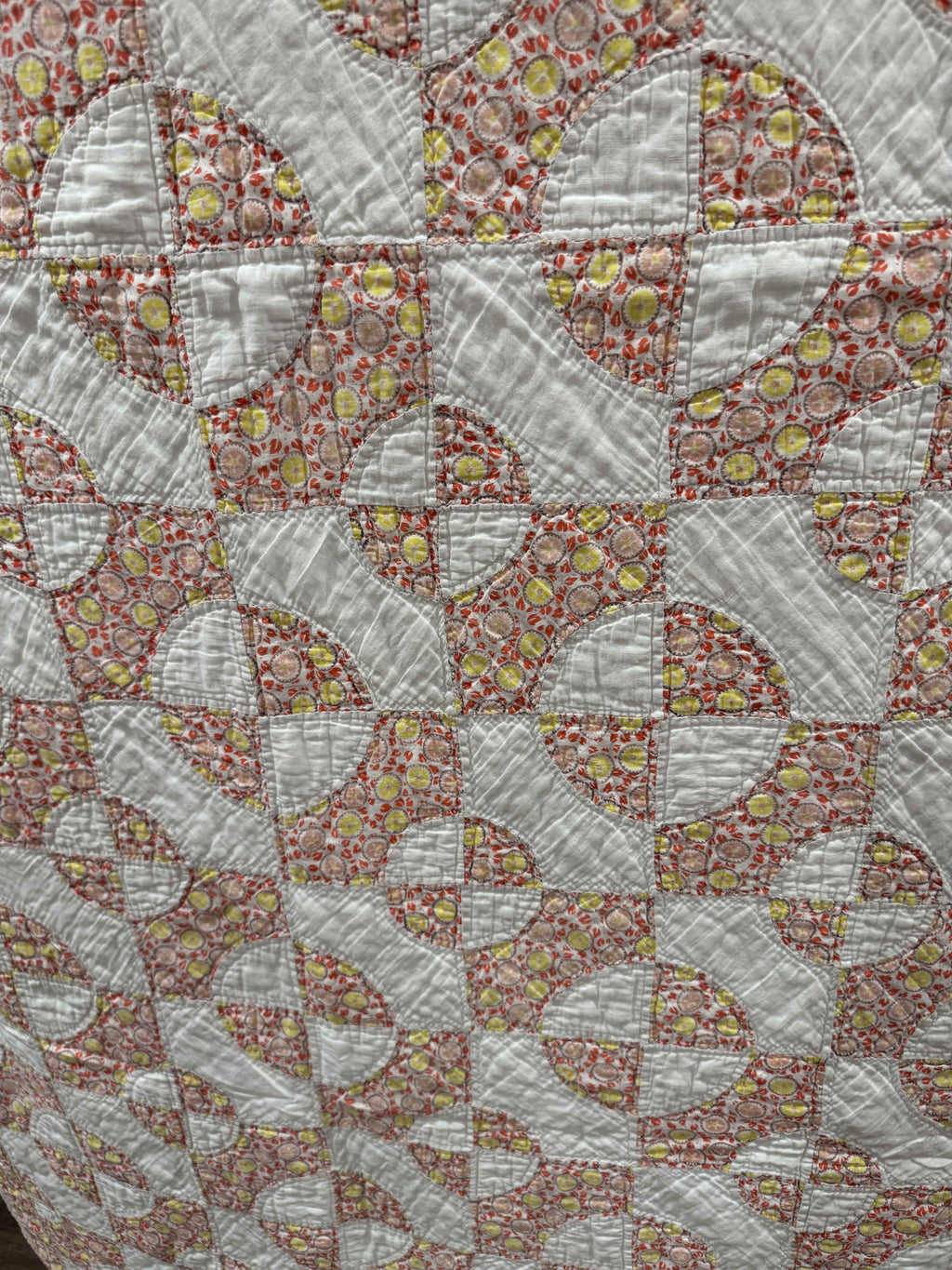 Vintage Drunkard's Path Quilt