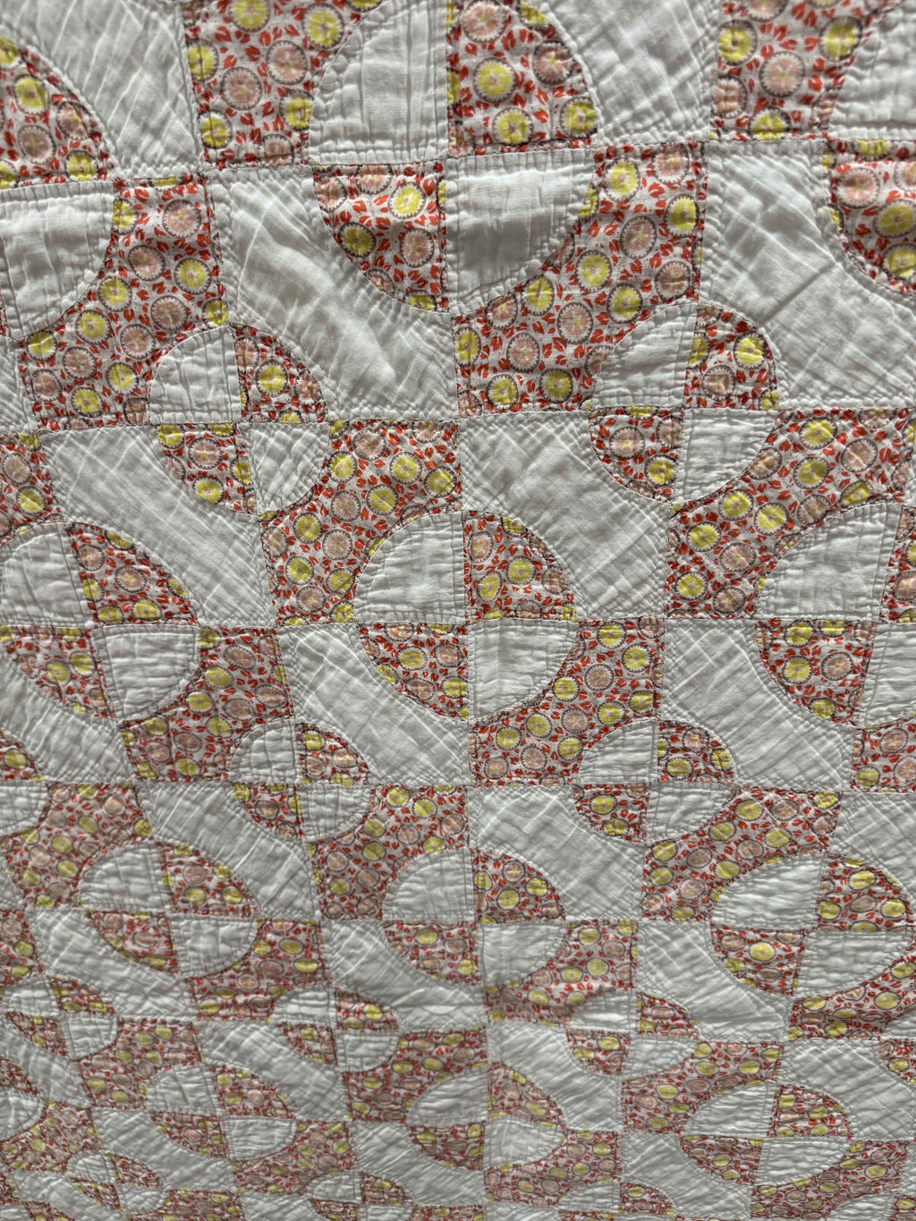 Vintage Drunkard's Path Quilt
