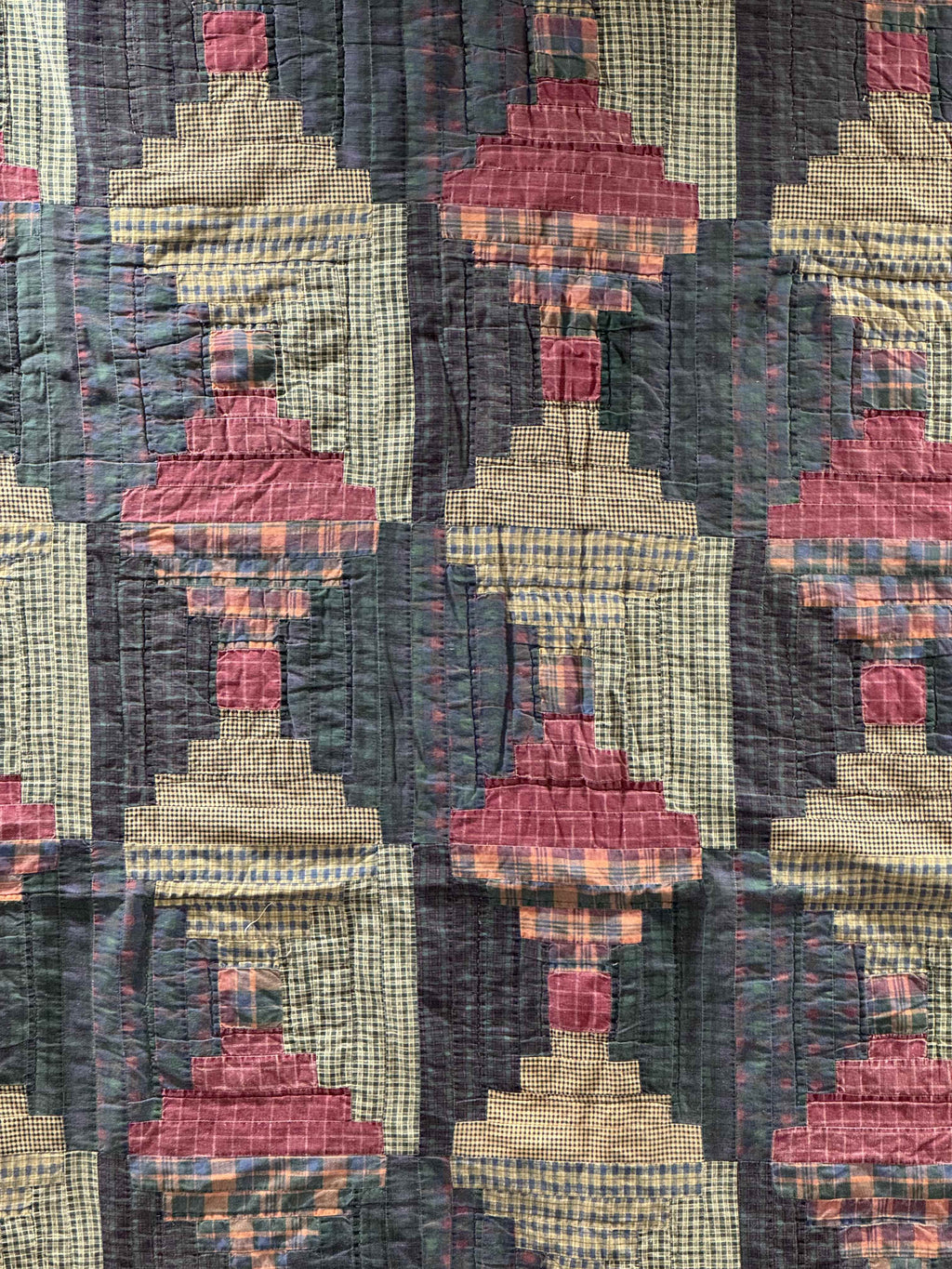Vintage Log Cabin Quilt
