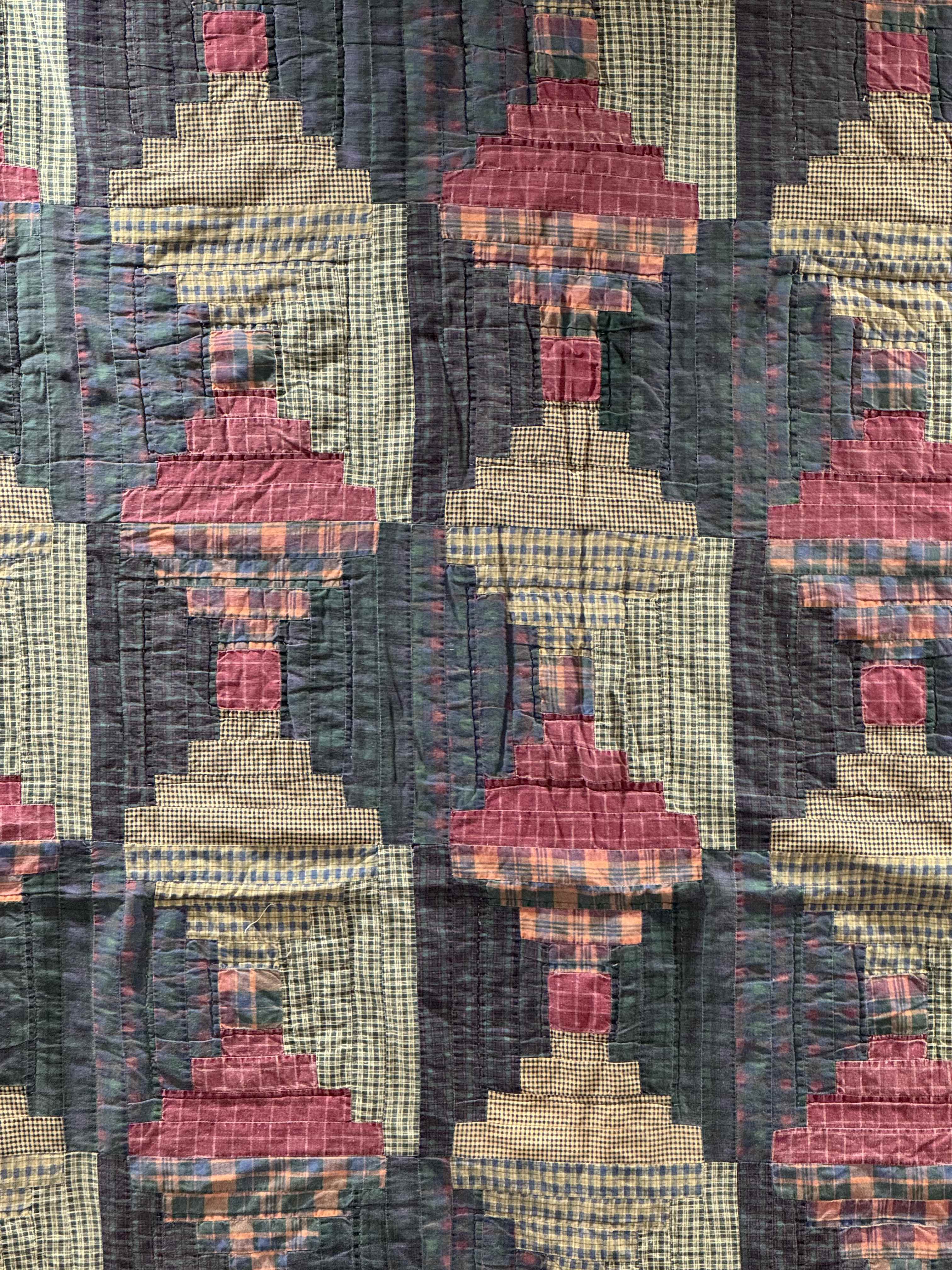 Vintage Log Cabin Quilt