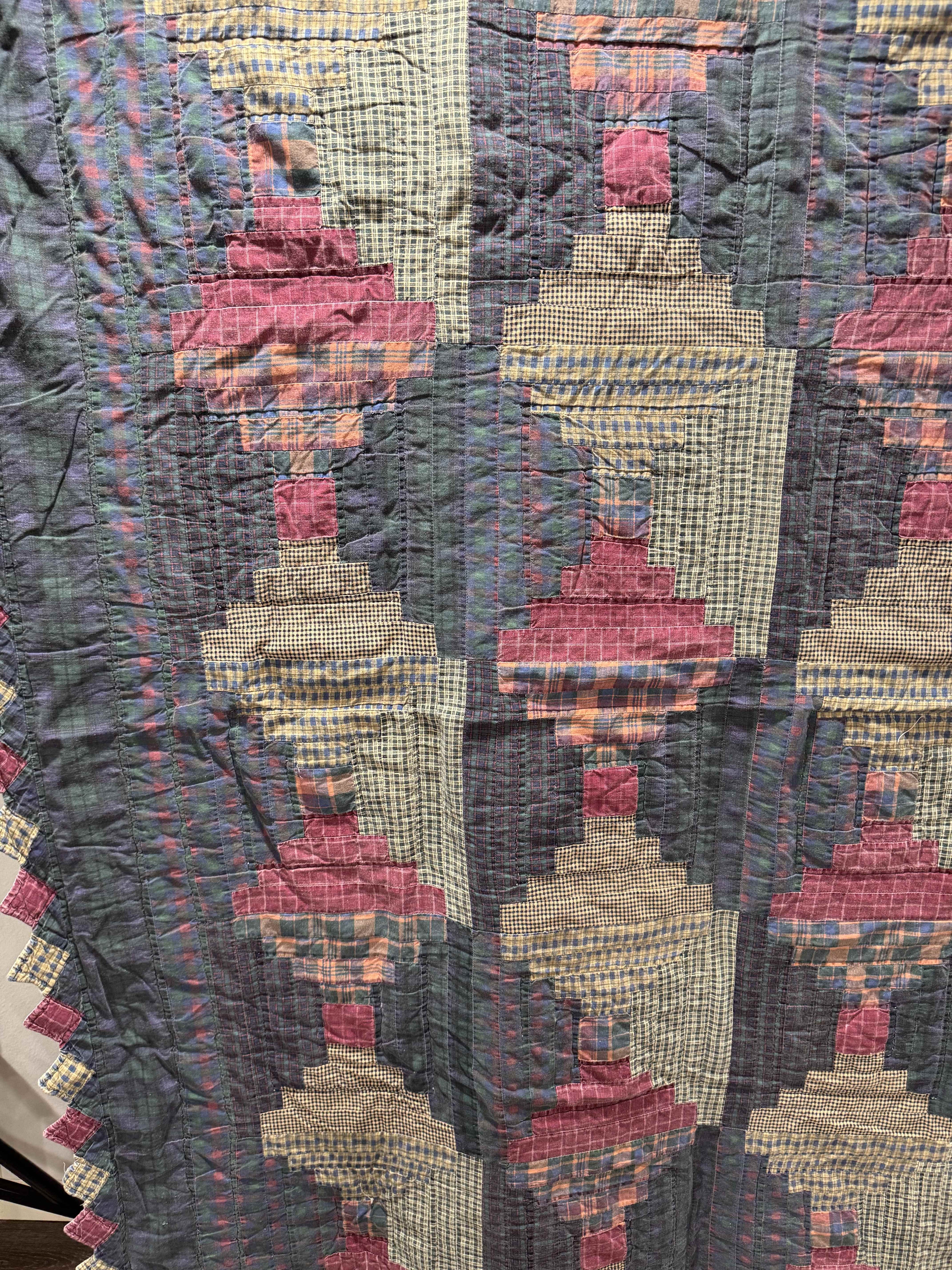 Vintage Log Cabin Quilt