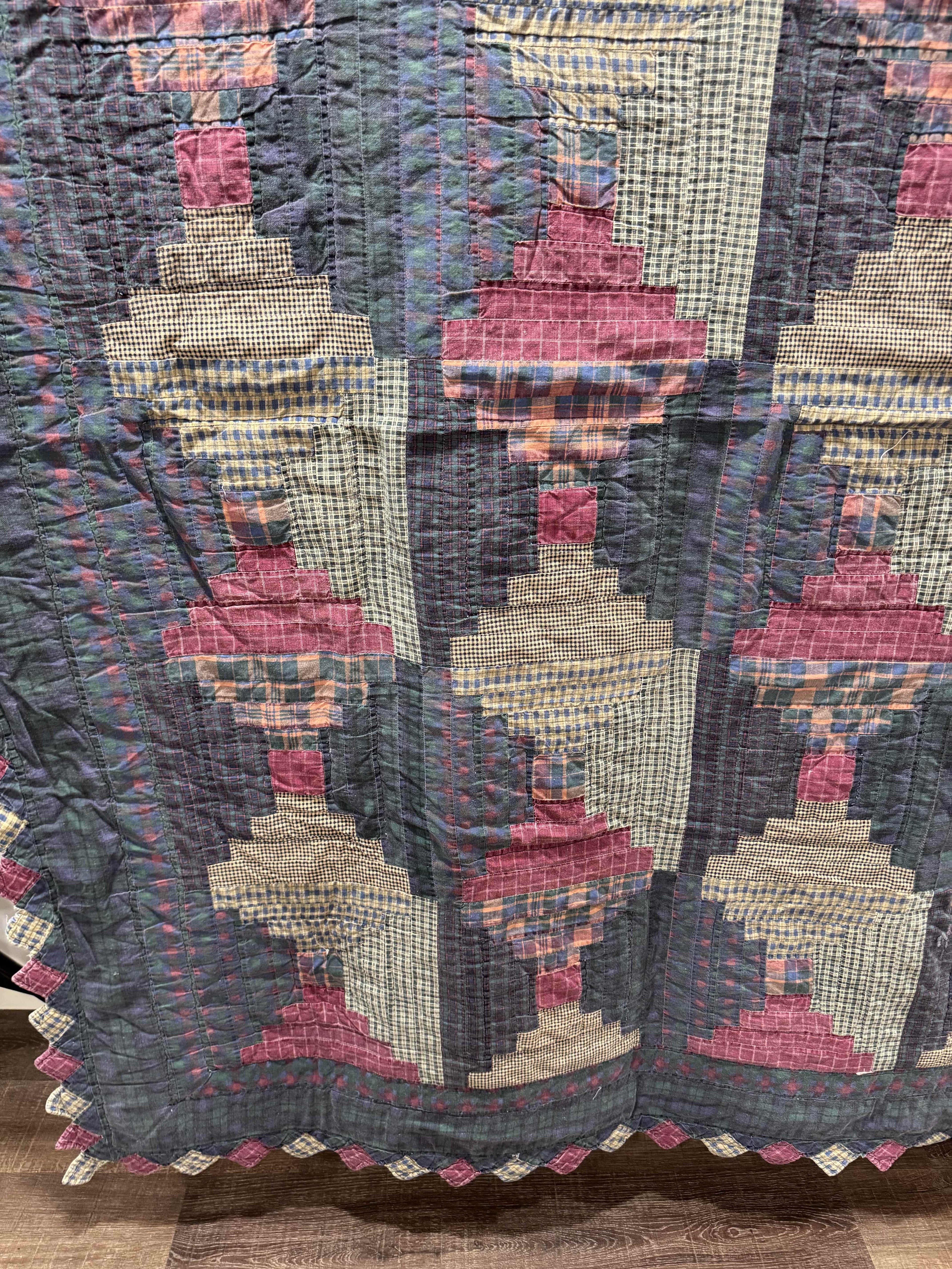 Vintage Log Cabin Quilt