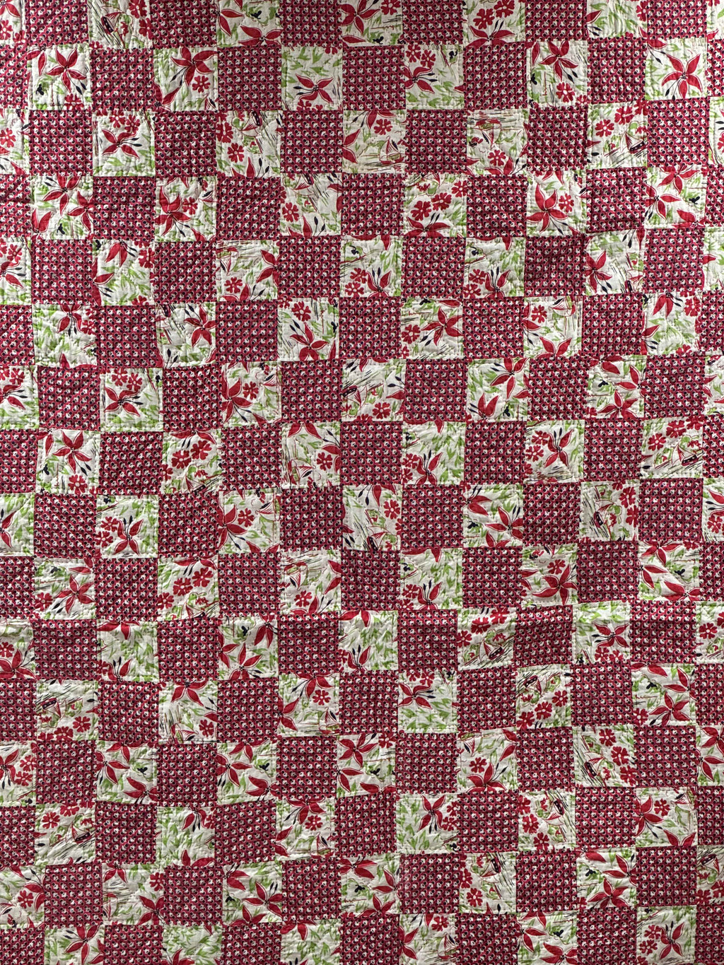 Vintage Checkerboard Quilt