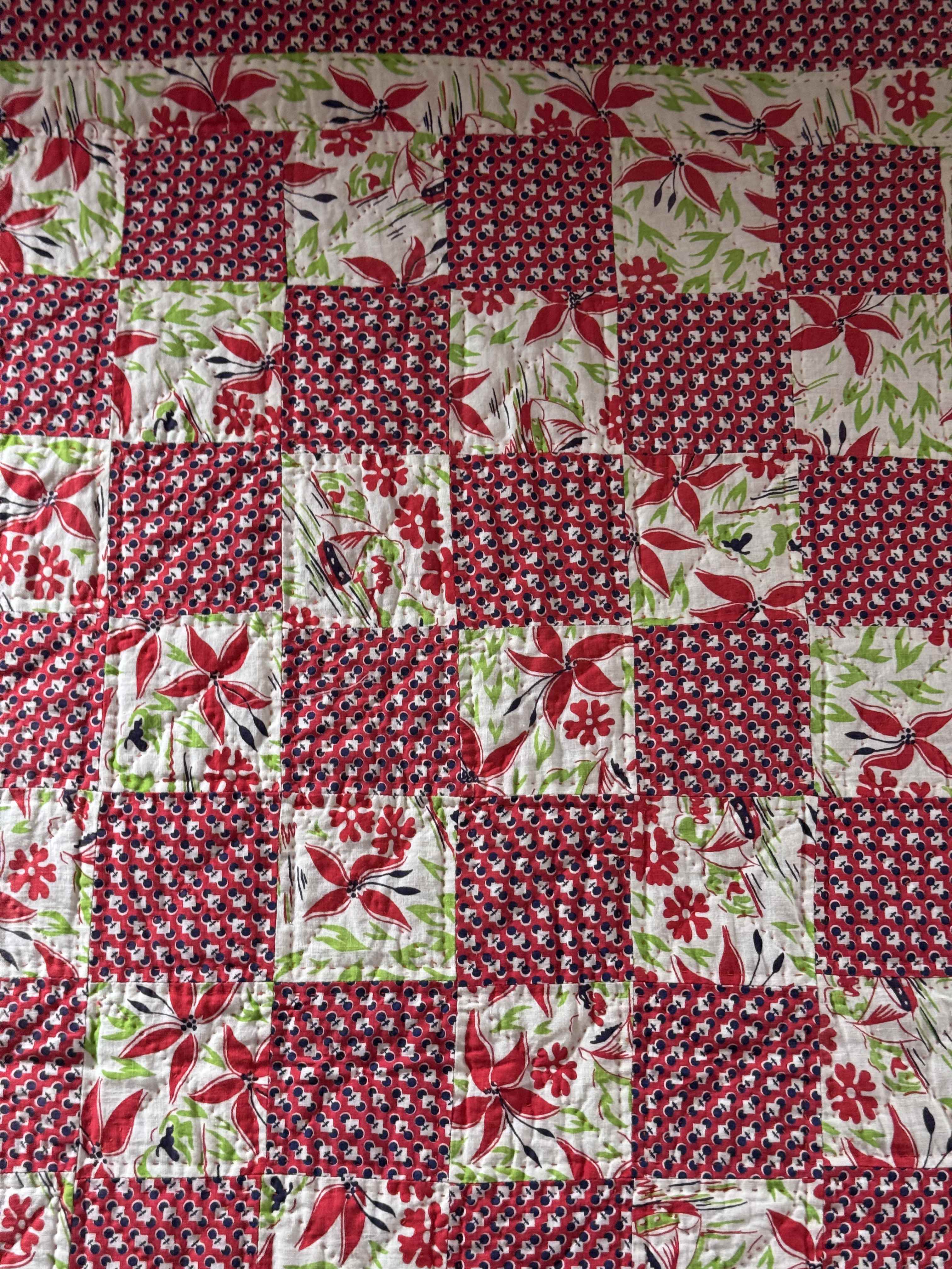 Vintage Checkerboard Quilt