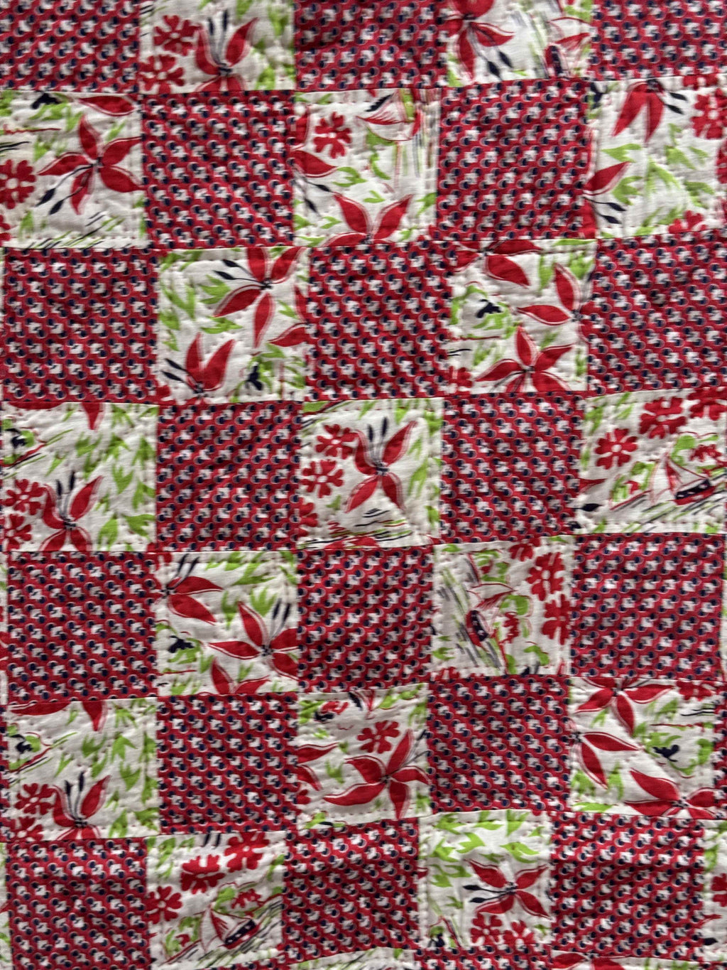 Vintage Checkerboard Quilt