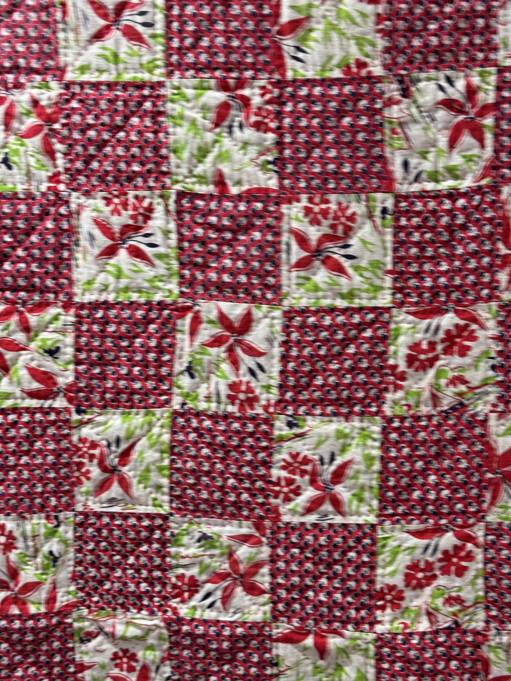 Vintage Checkerboard Quilt