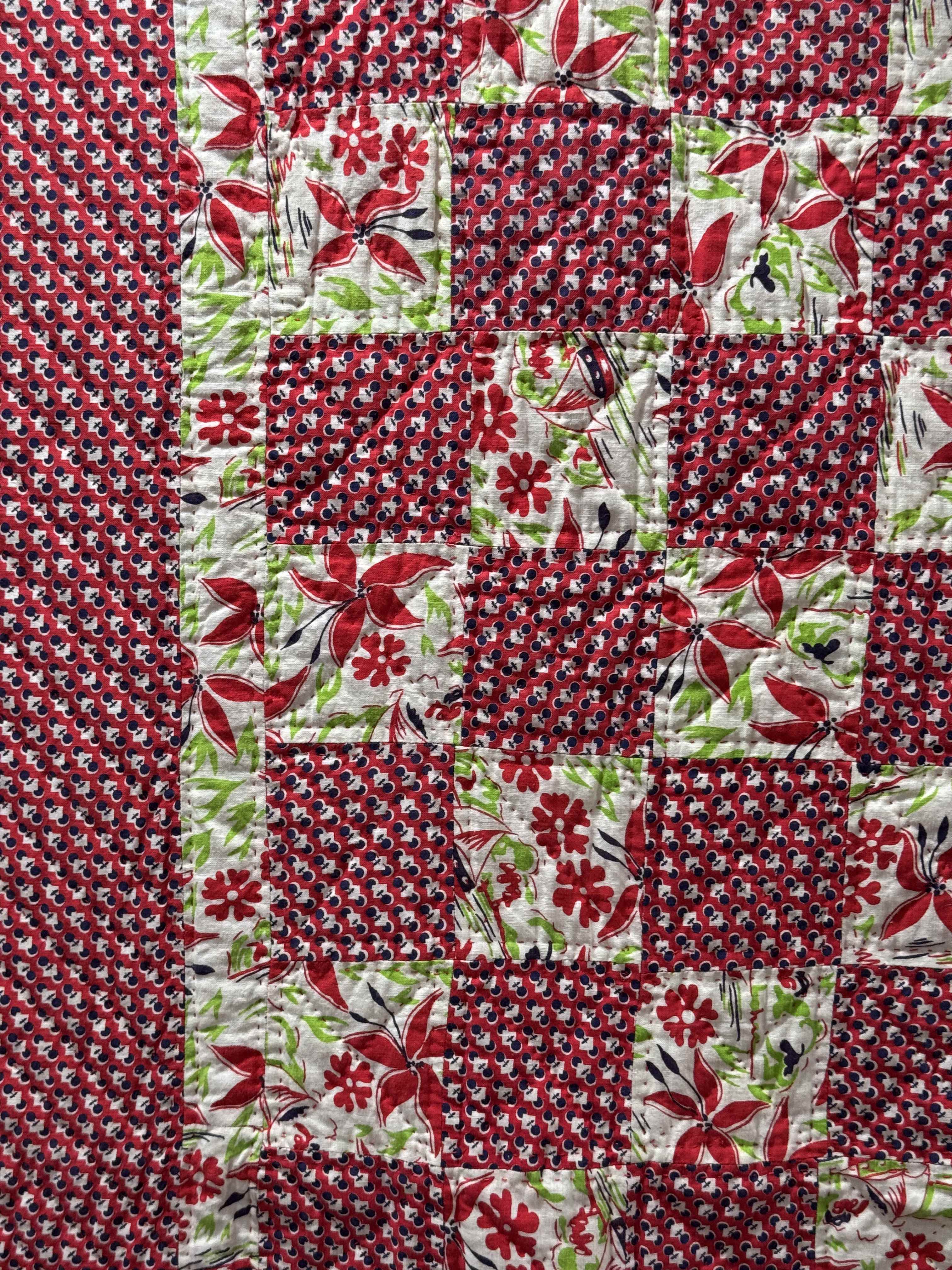 Vintage Checkerboard Quilt