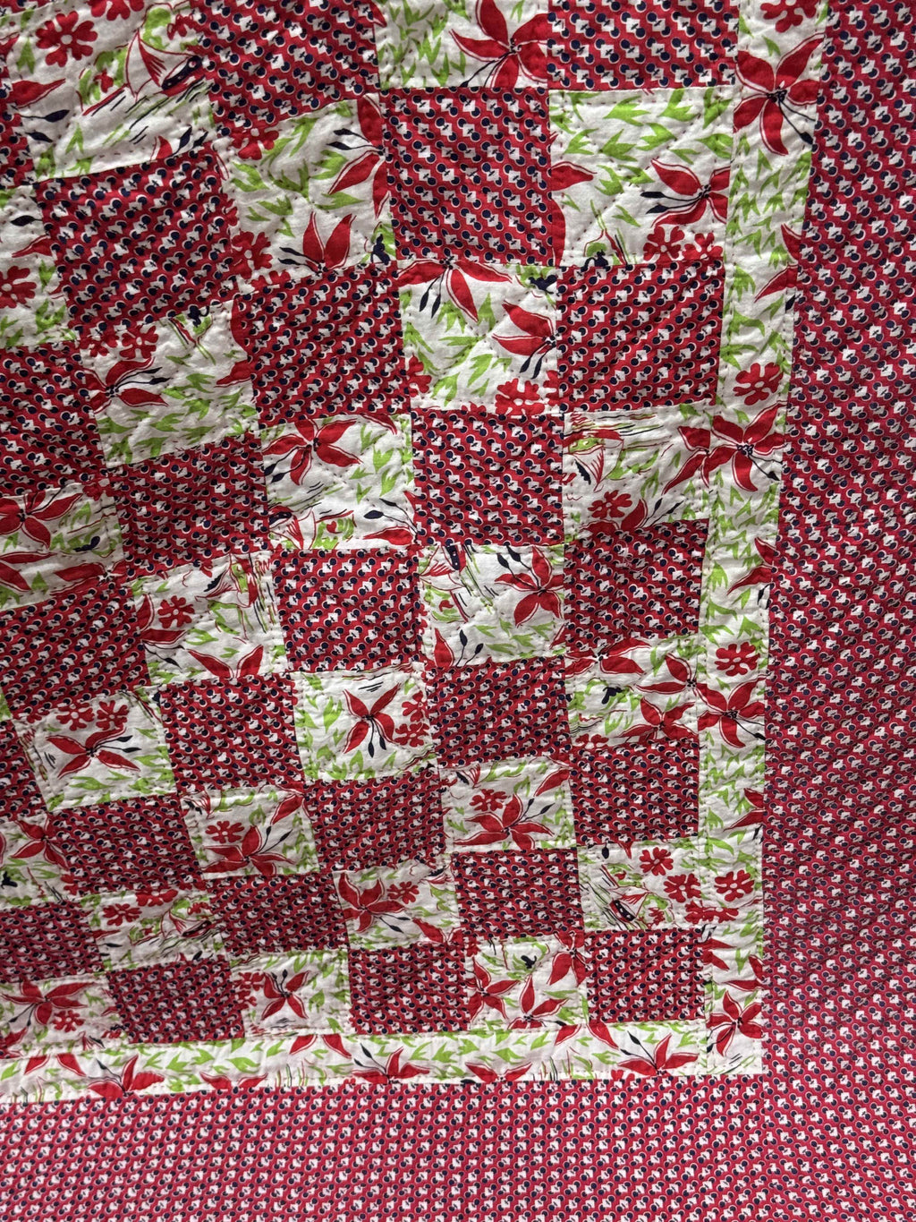 Vintage Checkerboard Quilt