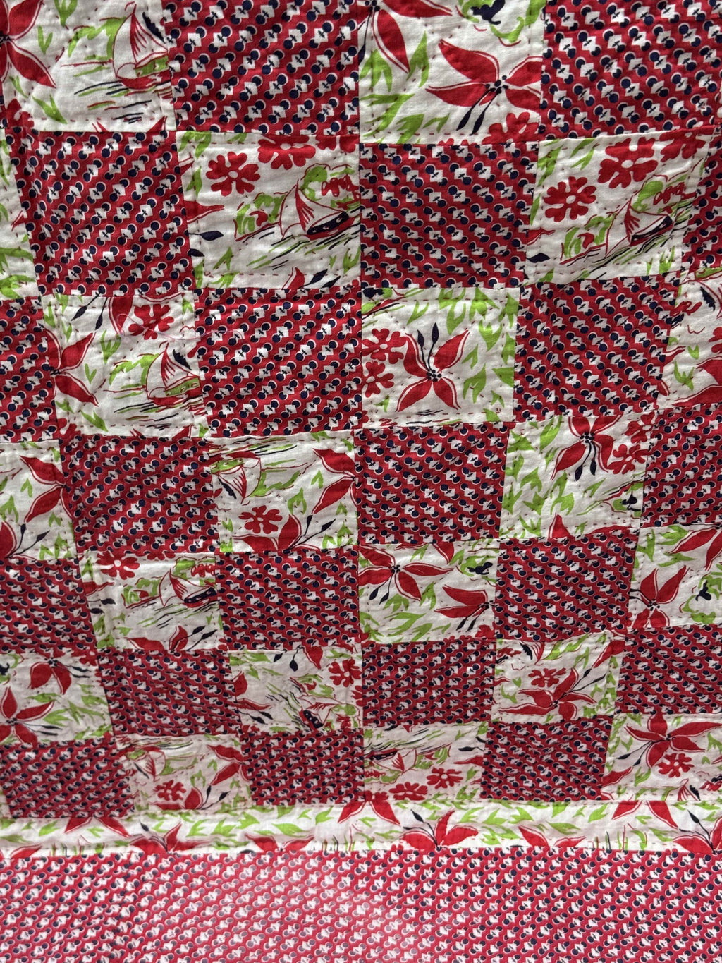 Vintage Checkerboard Quilt