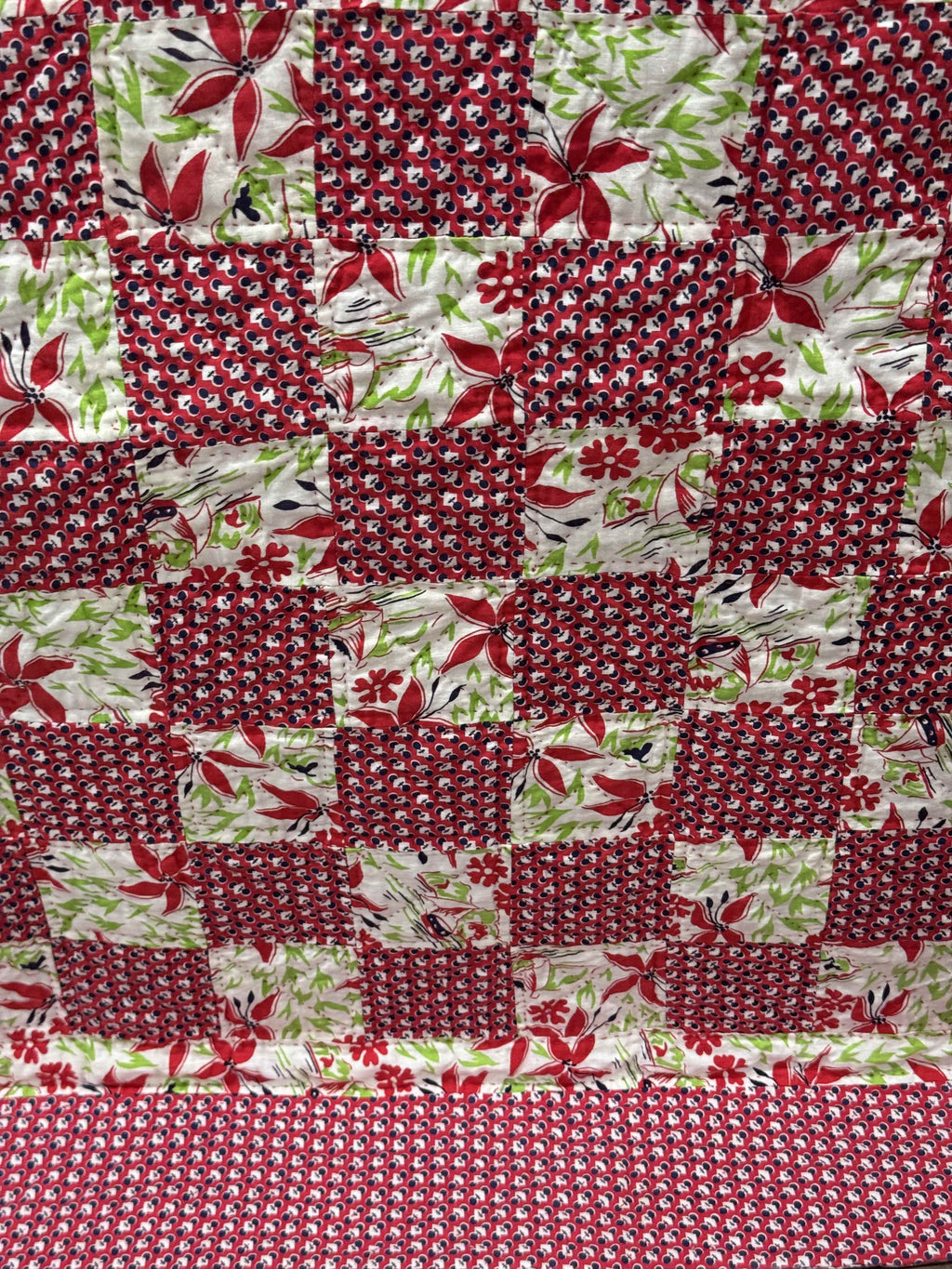 Vintage Checkerboard Quilt