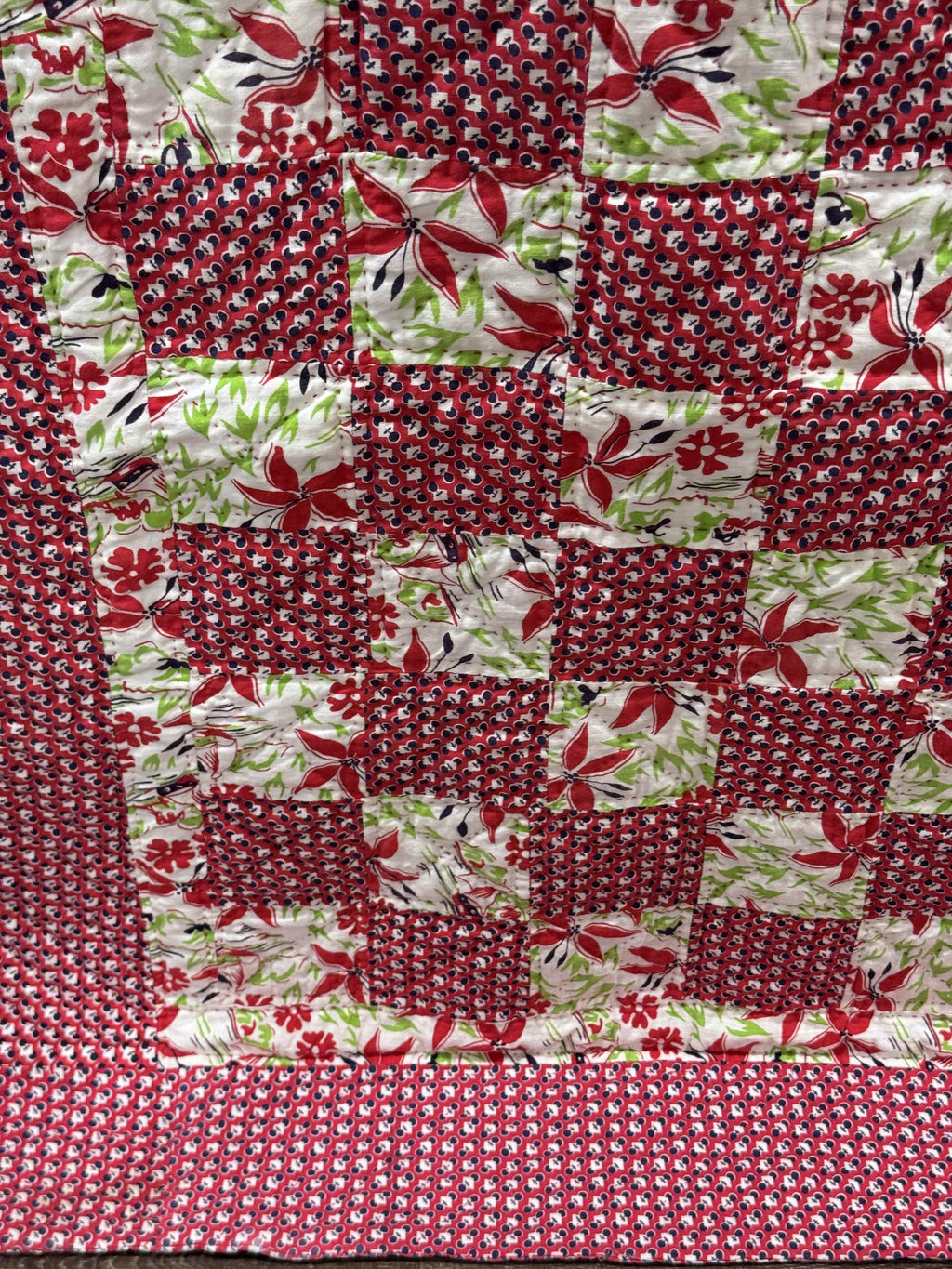 Vintage Checkerboard Quilt