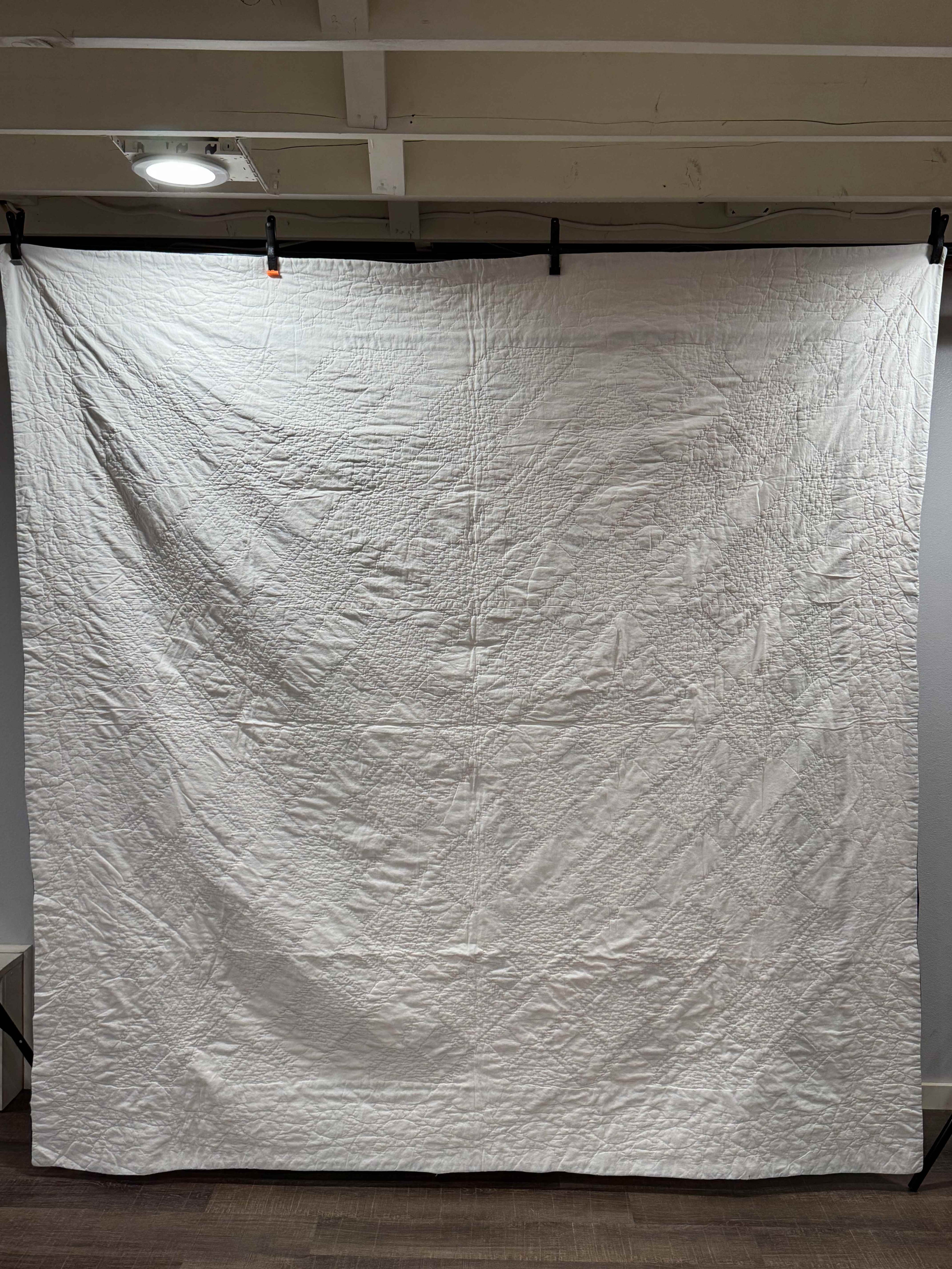 Vintage Snowball Lattice Quilt