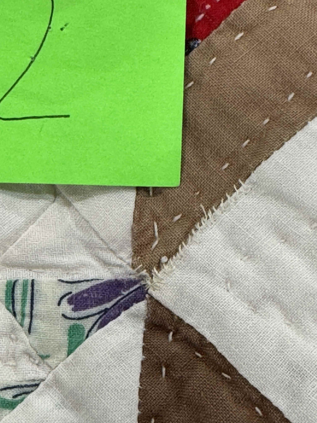 Vintage Snowball Lattice Quilt