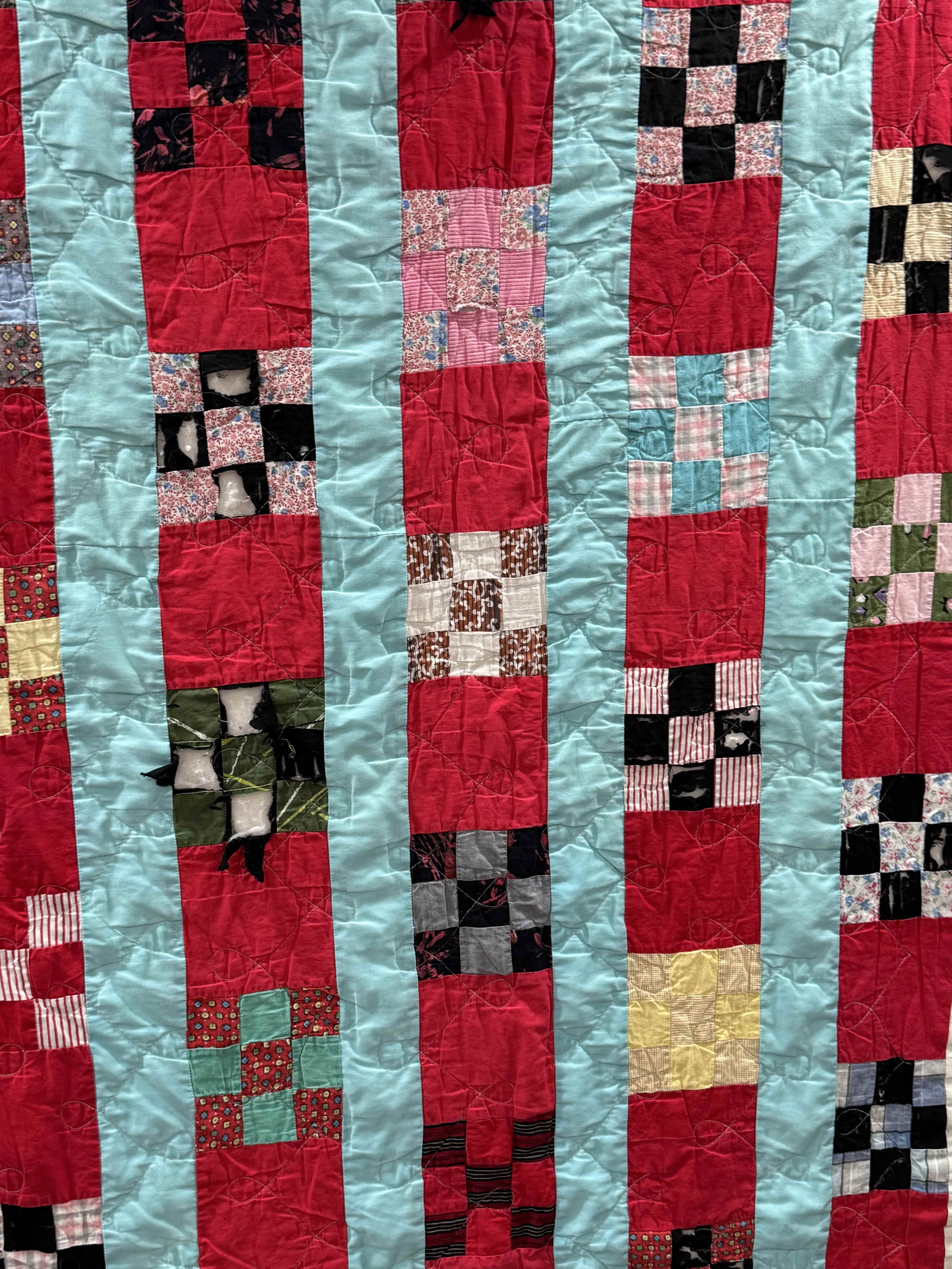 Vintage Nine Patch Quilt