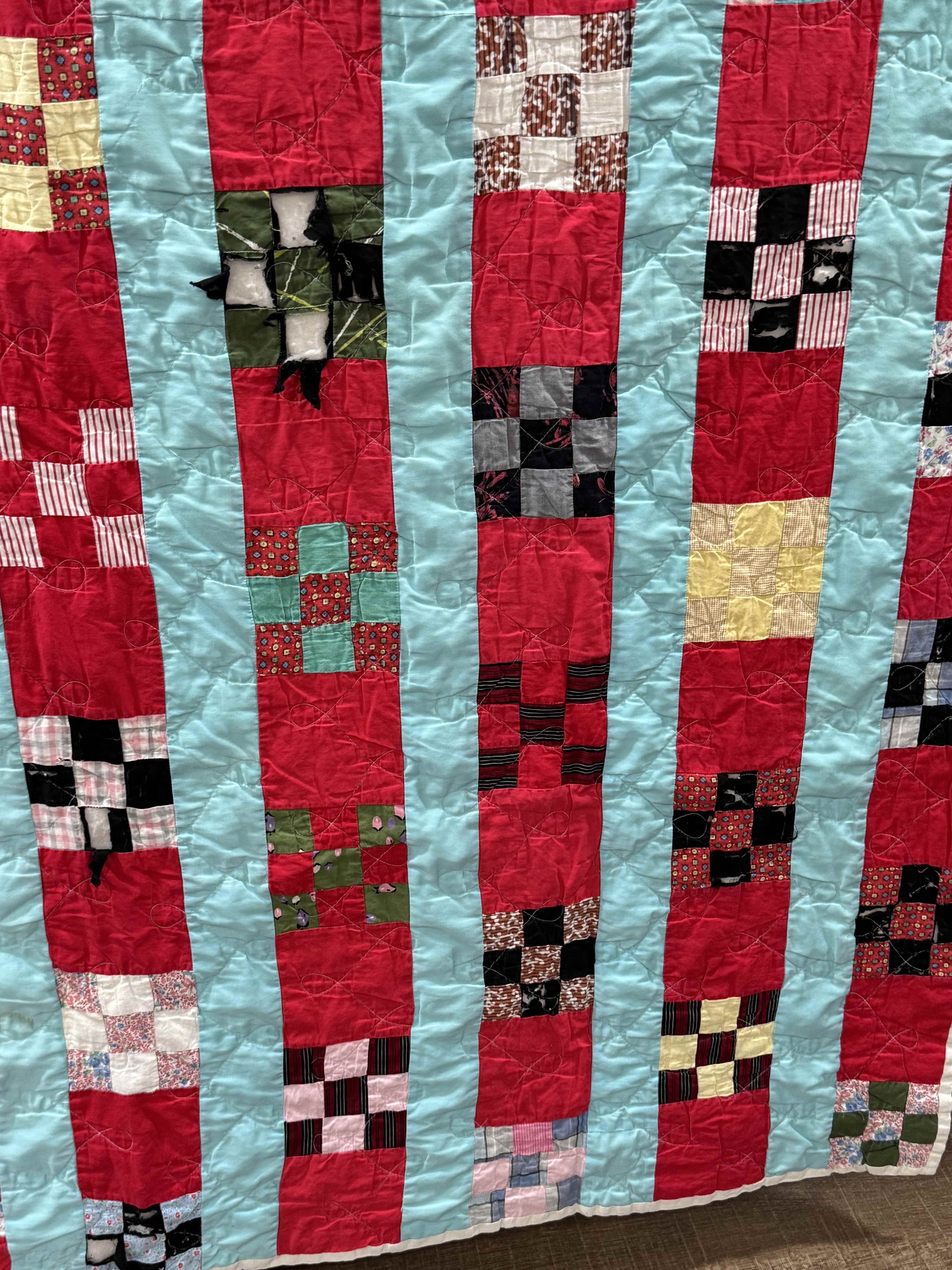 Vintage Nine Patch Quilt