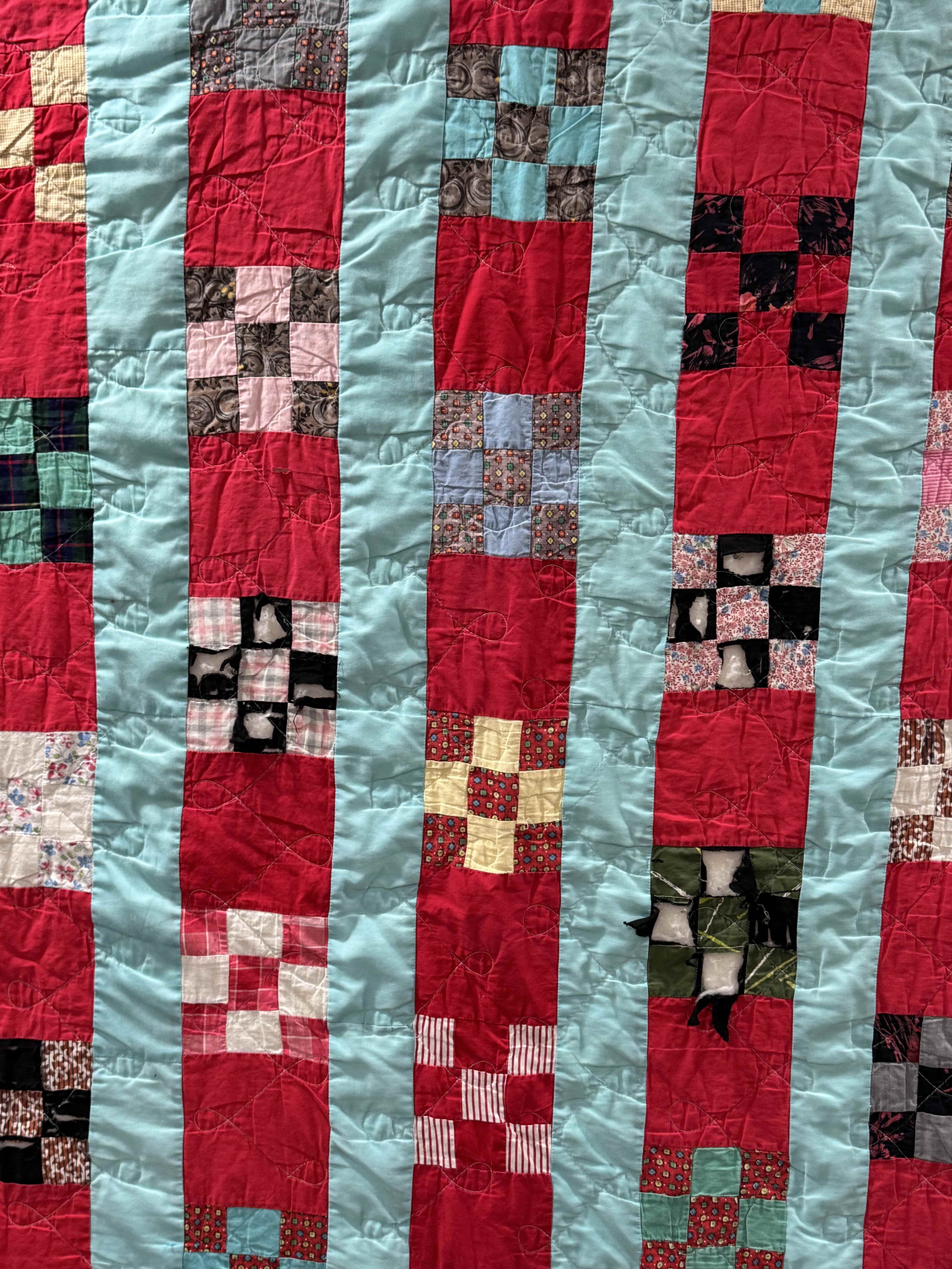 Vintage Nine Patch Quilt