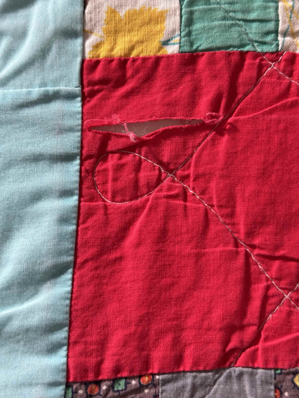 Vintage Nine Patch Quilt