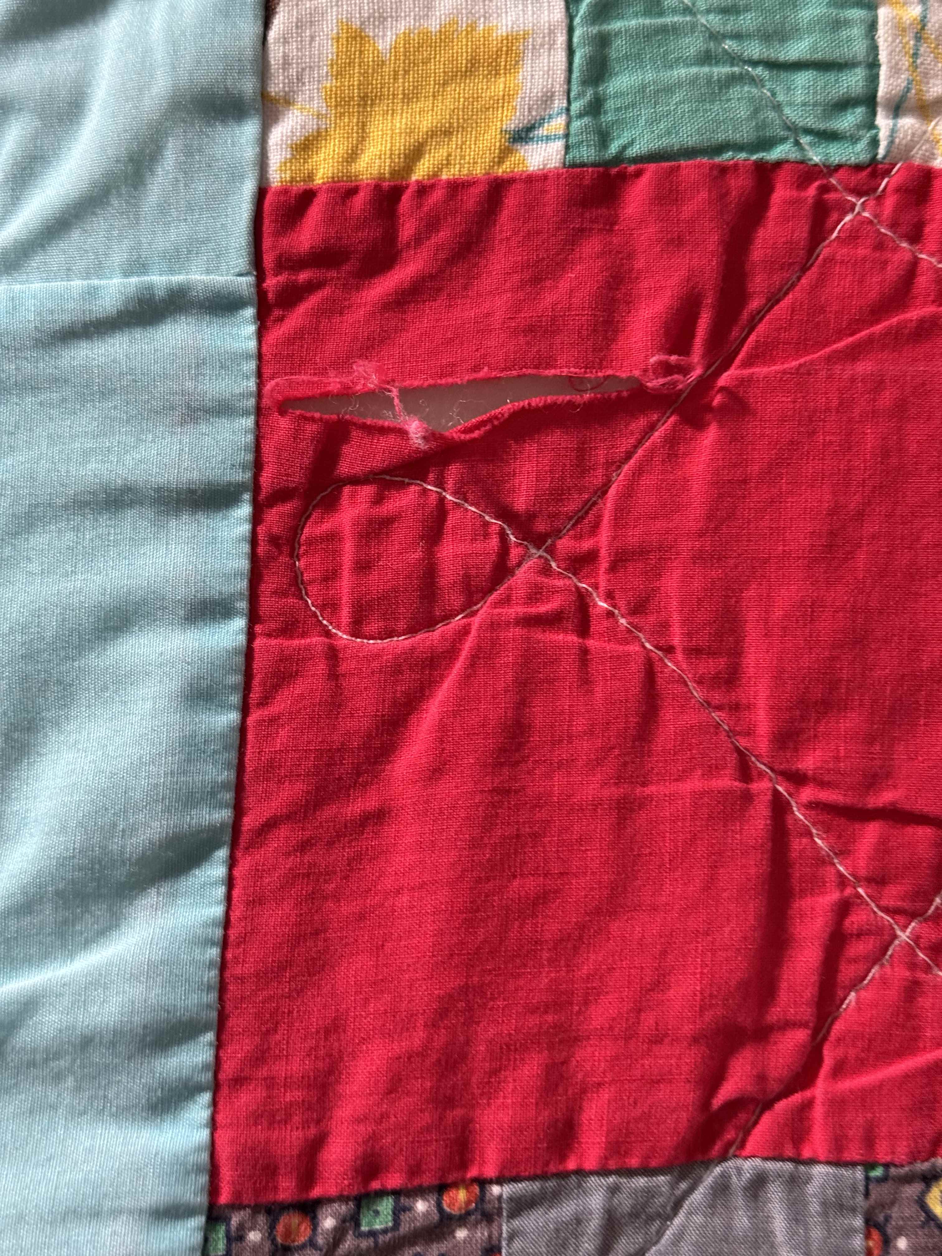 Vintage Nine Patch Quilt