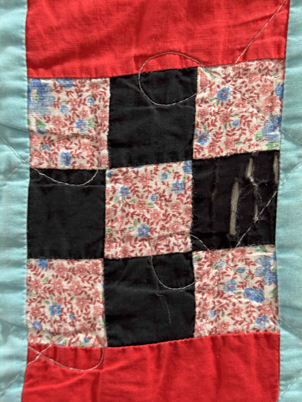 Vintage Nine Patch Quilt
