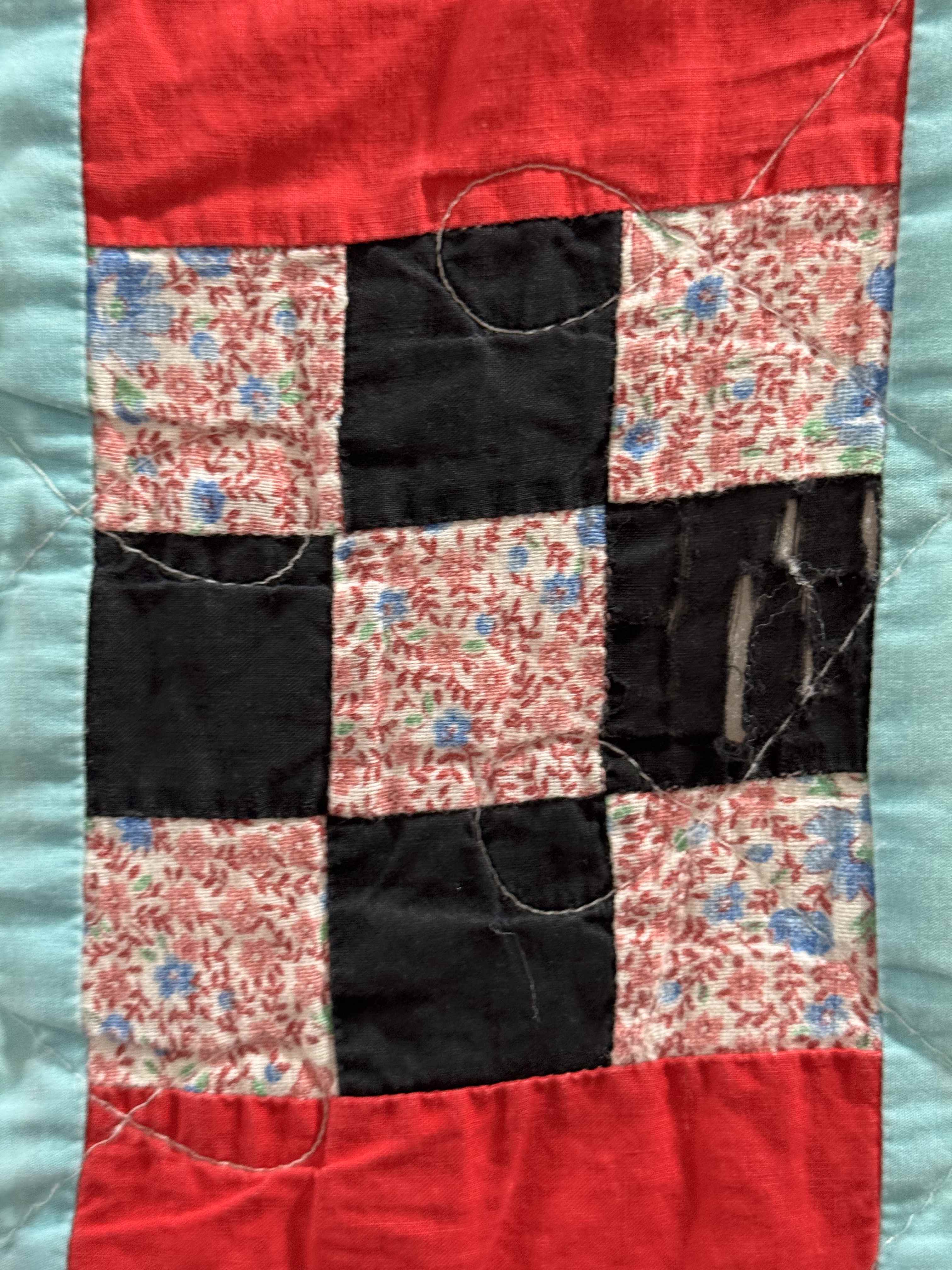 Vintage Nine Patch Quilt