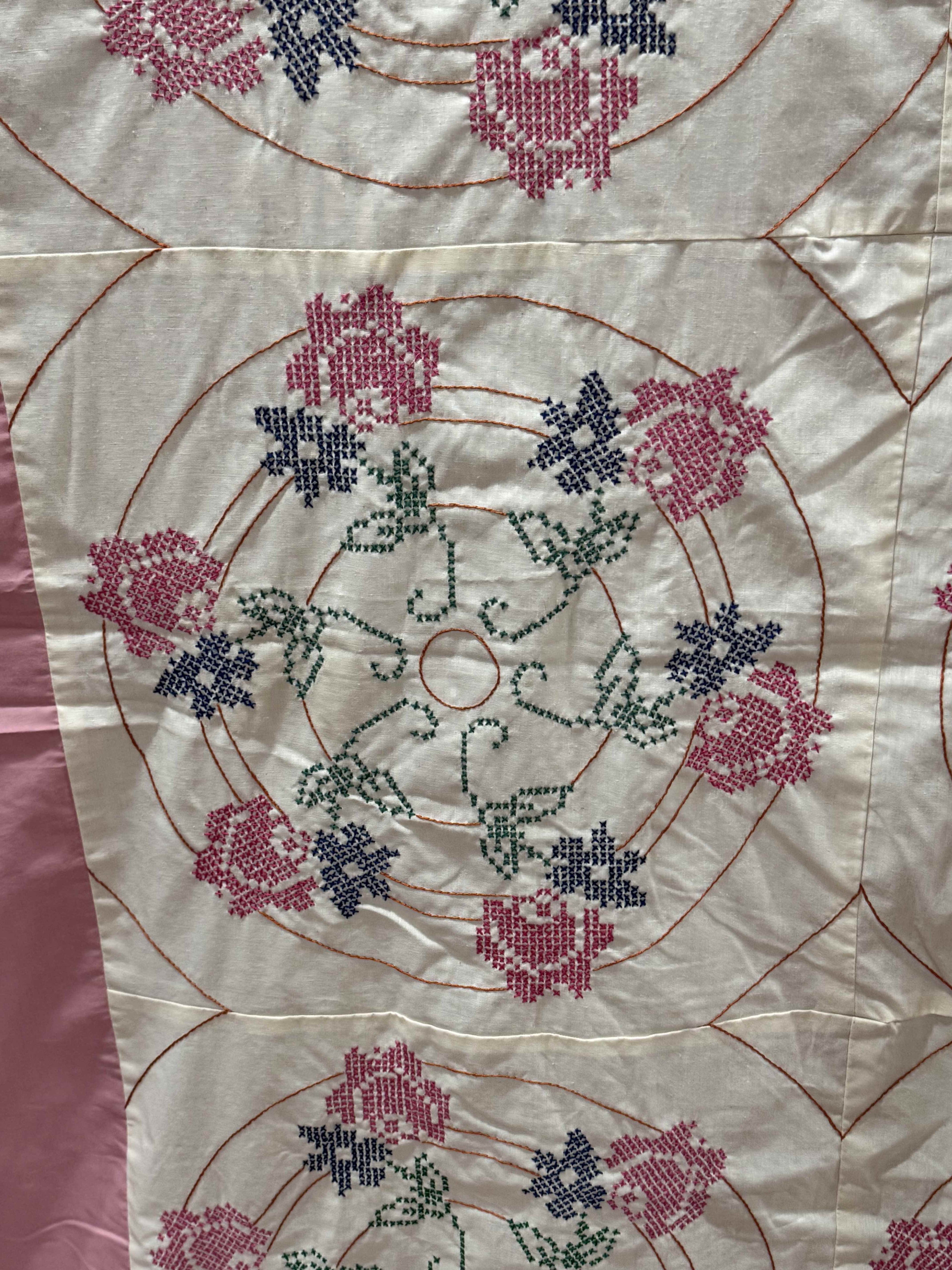 Vintage Embroidered Mauve with Crowns Top