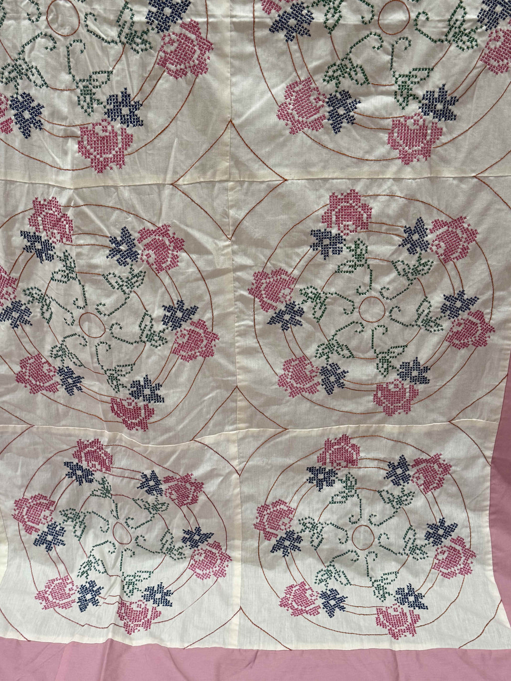 Vintage Embroidered Mauve with Crowns Top