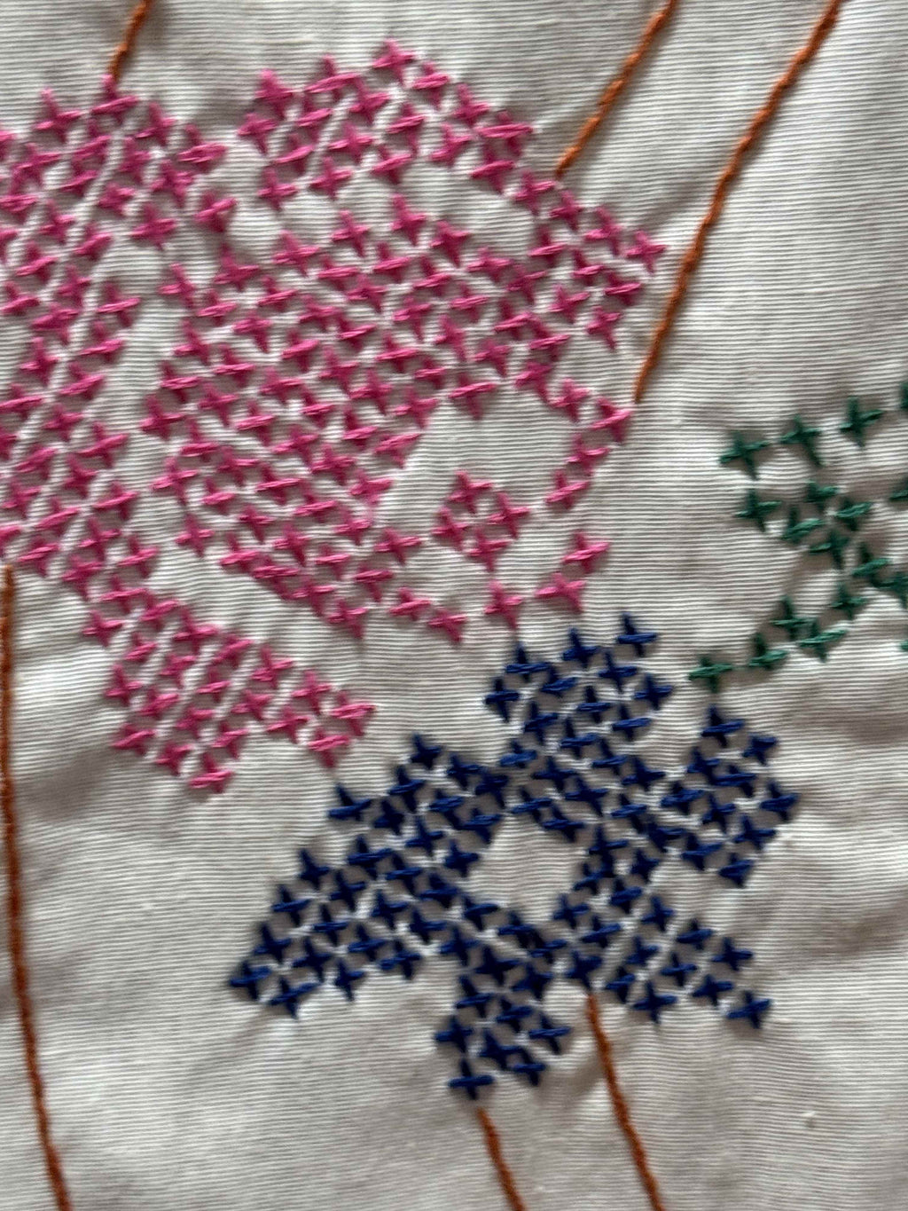 Vintage Embroidered Mauve with Crowns Top