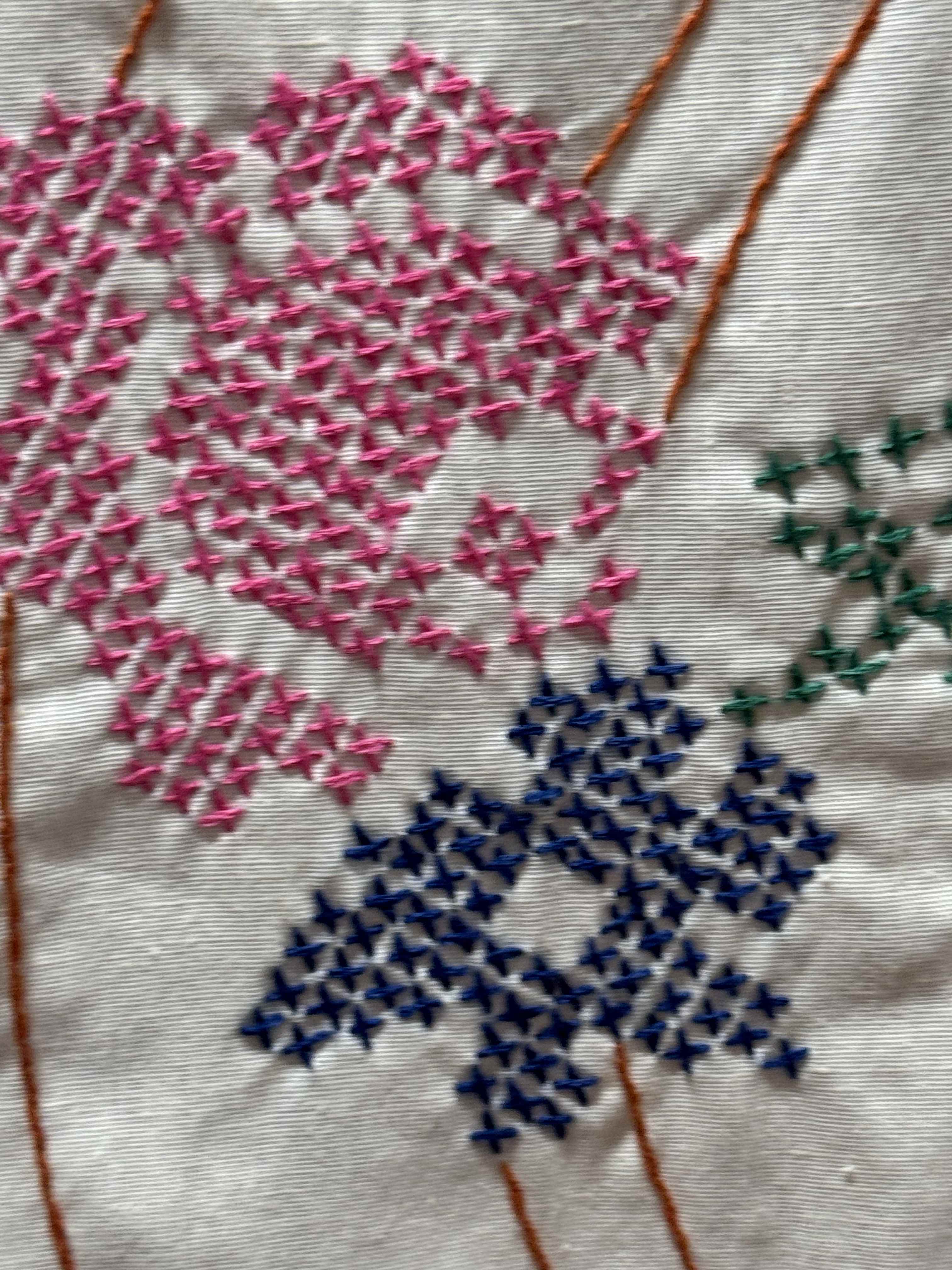 Vintage Embroidered Mauve with Crowns Top
