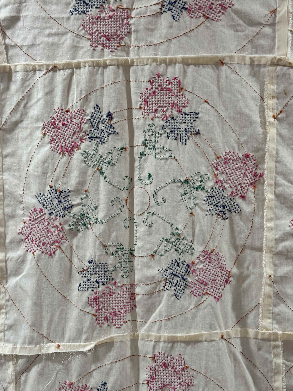Vintage Embroidered Mauve with Crowns Top