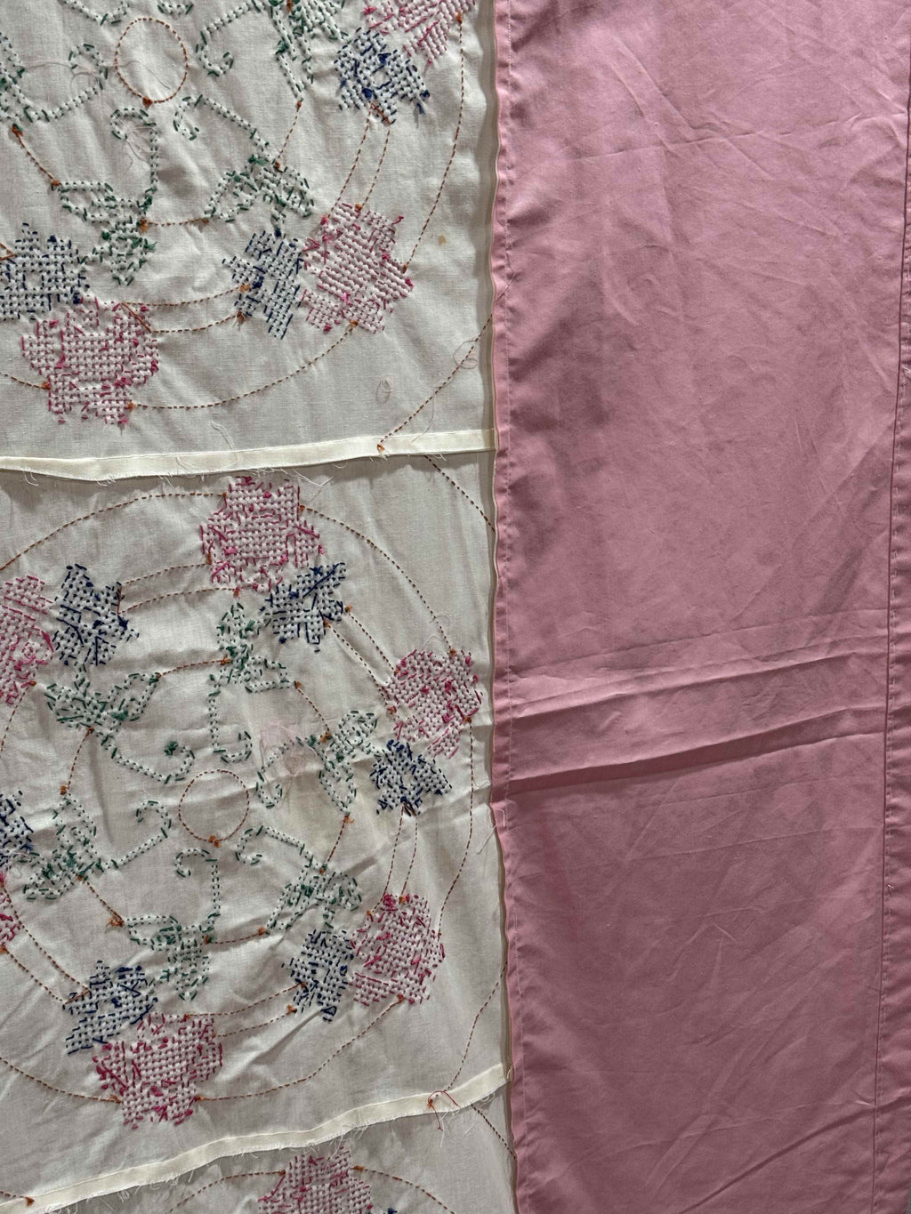 Vintage Embroidered Mauve with Crowns Top
