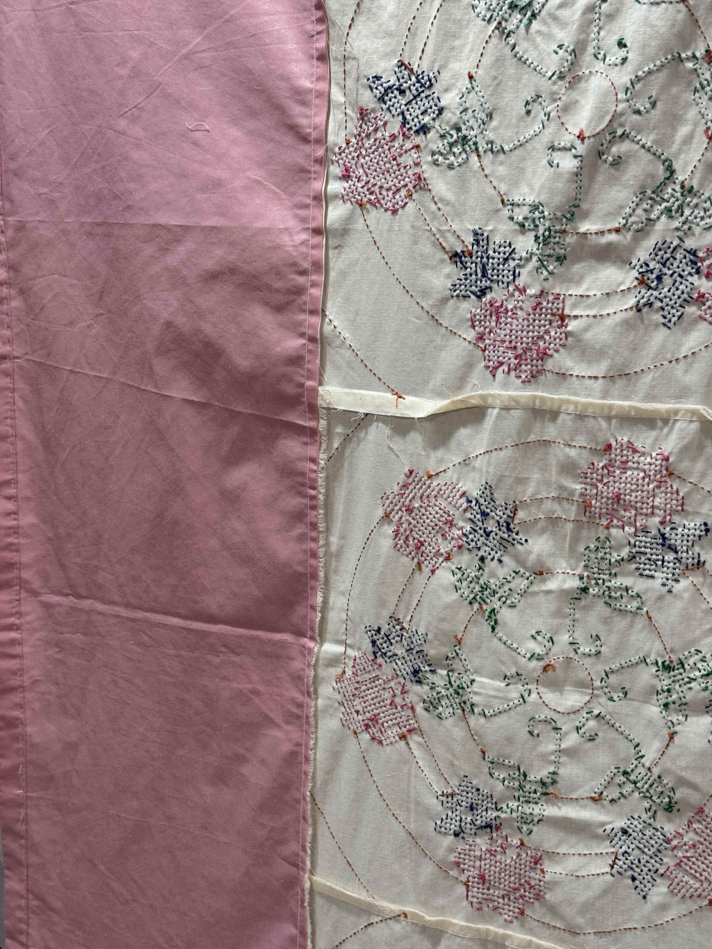 Vintage Embroidered Mauve with Crowns Top