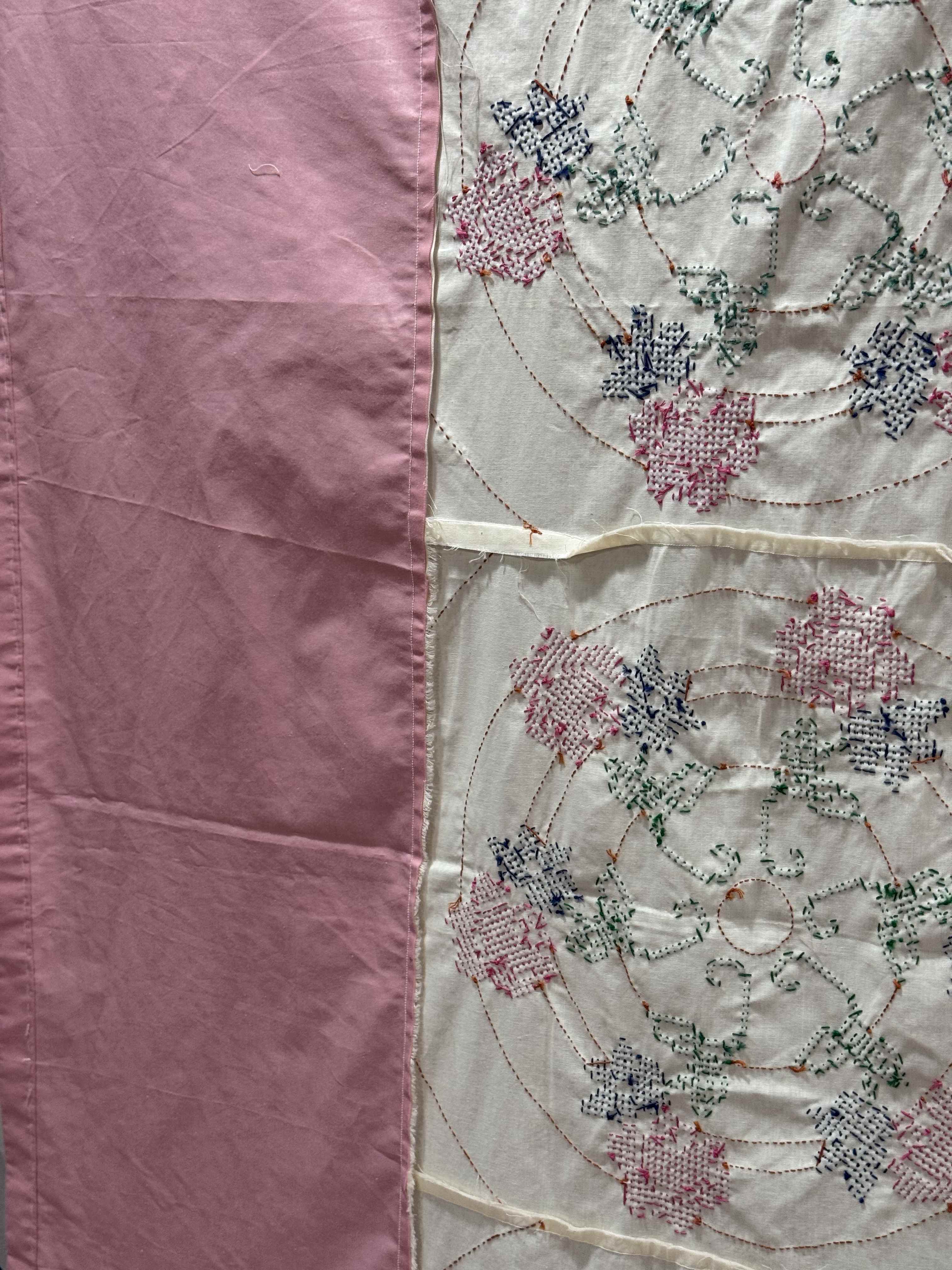 Vintage Embroidered Mauve with Crowns Top