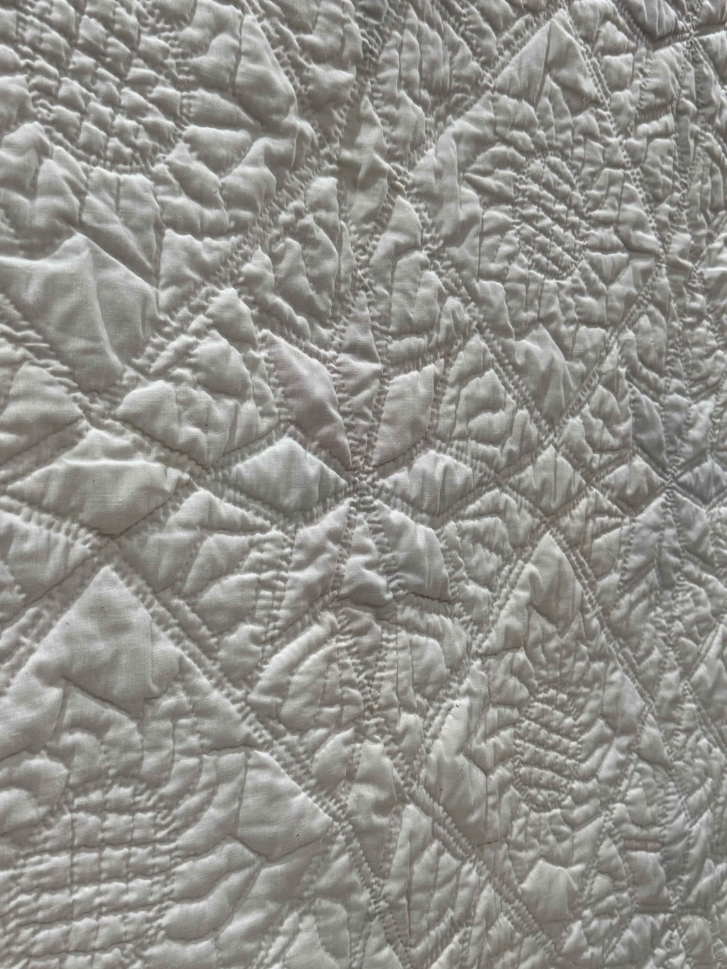 Vintage Eight-Point Star With Diamond Lattice Quilt
