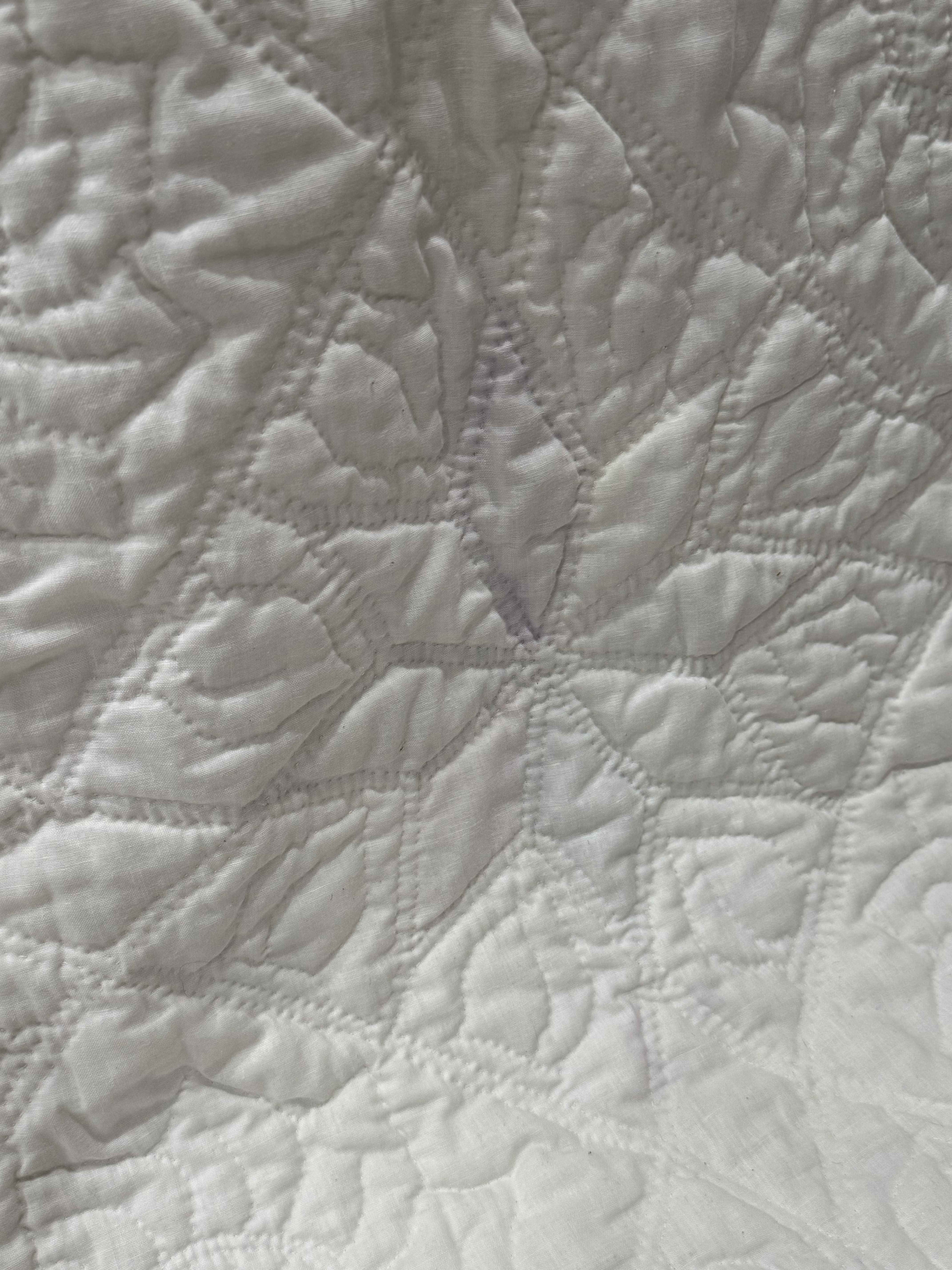 Vintage Eight-Point Star With Diamond Lattice Quilt