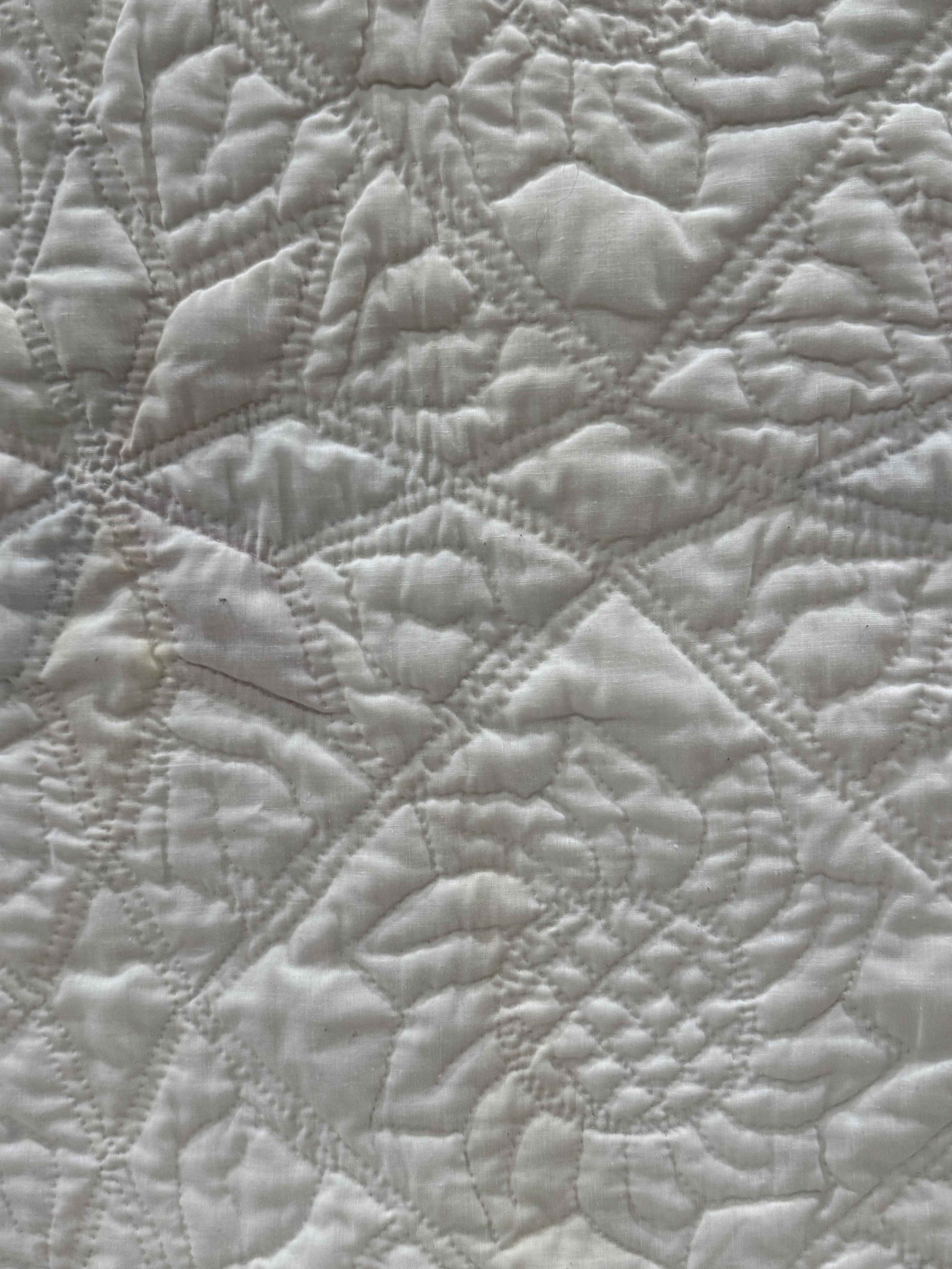 Vintage Eight-Point Star With Diamond Lattice Quilt