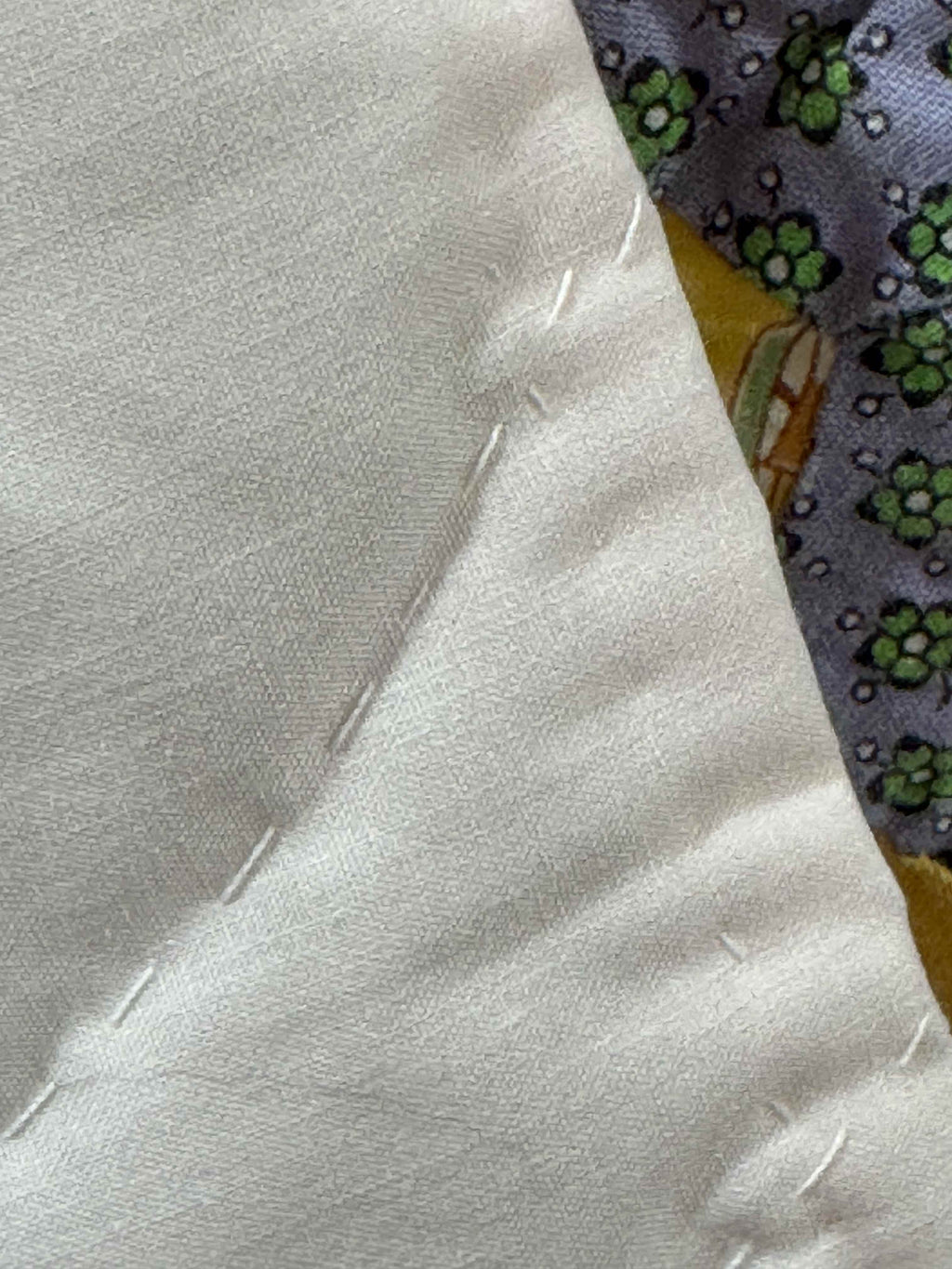 Vintage Grandmother's Flower Garden Crib Quilt