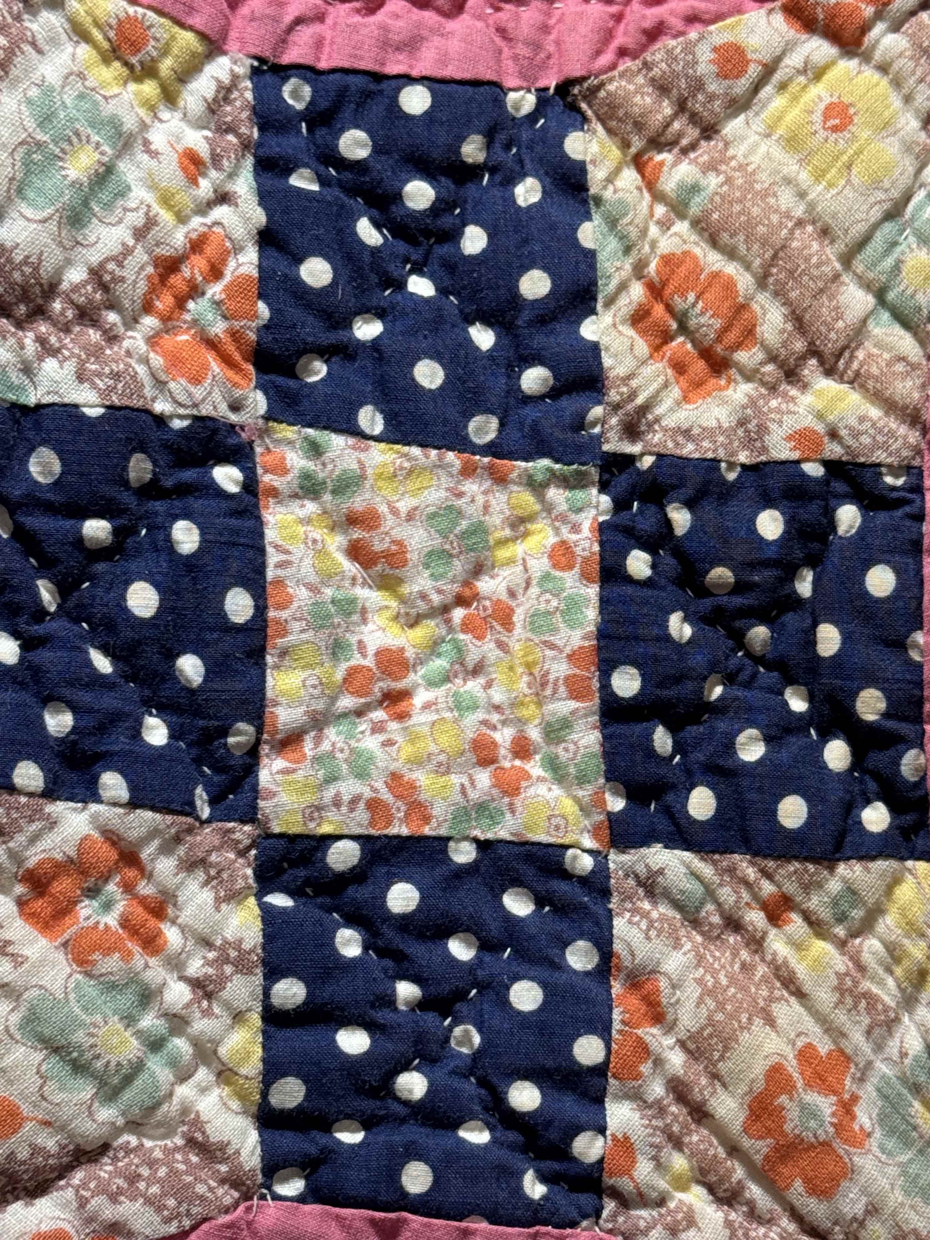 Vintage Glorified Nine Patch Quilt