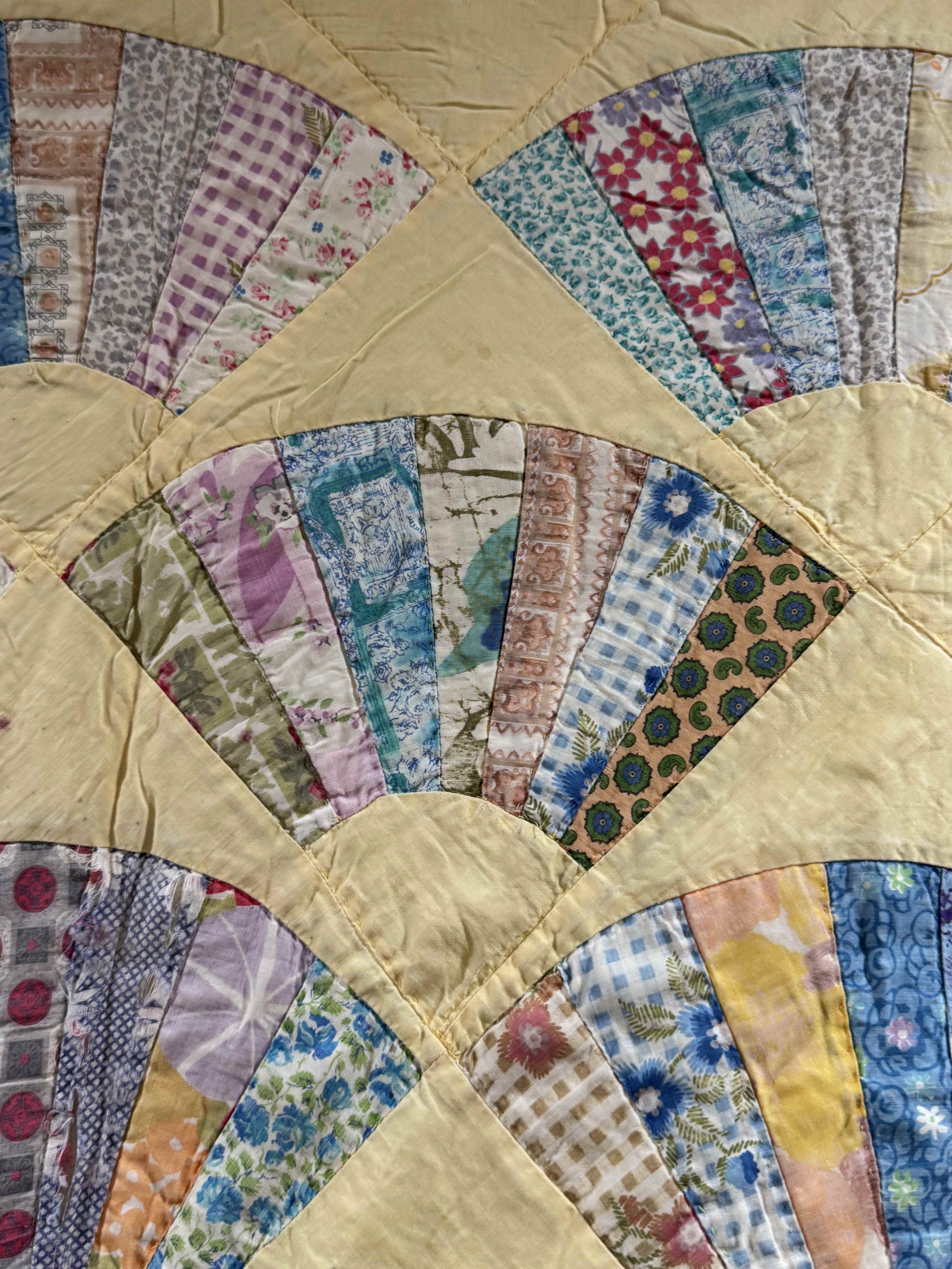 Vintage Grandmother's Fan Quilt