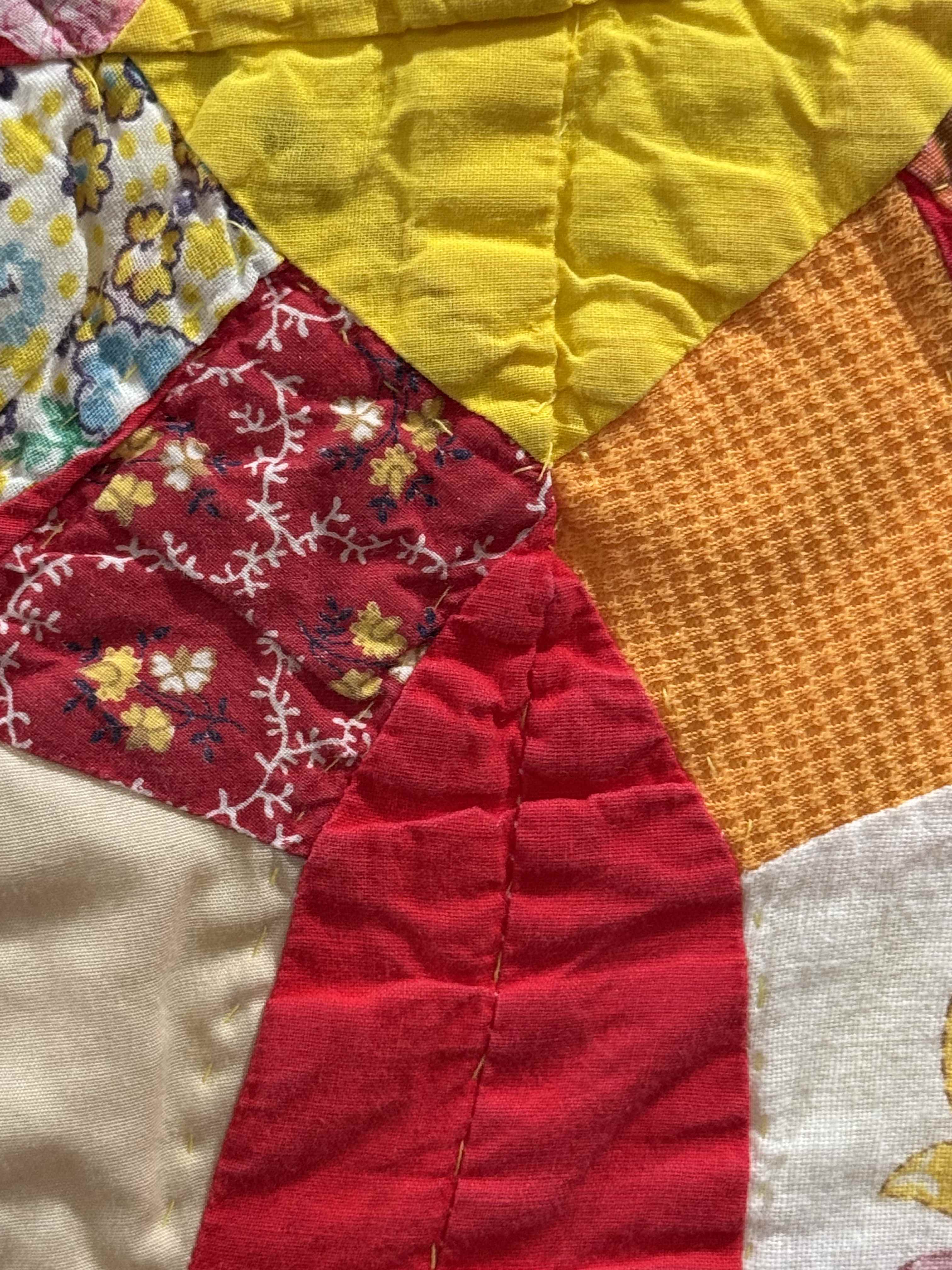 Vintage Double Wedding Ring Quilt