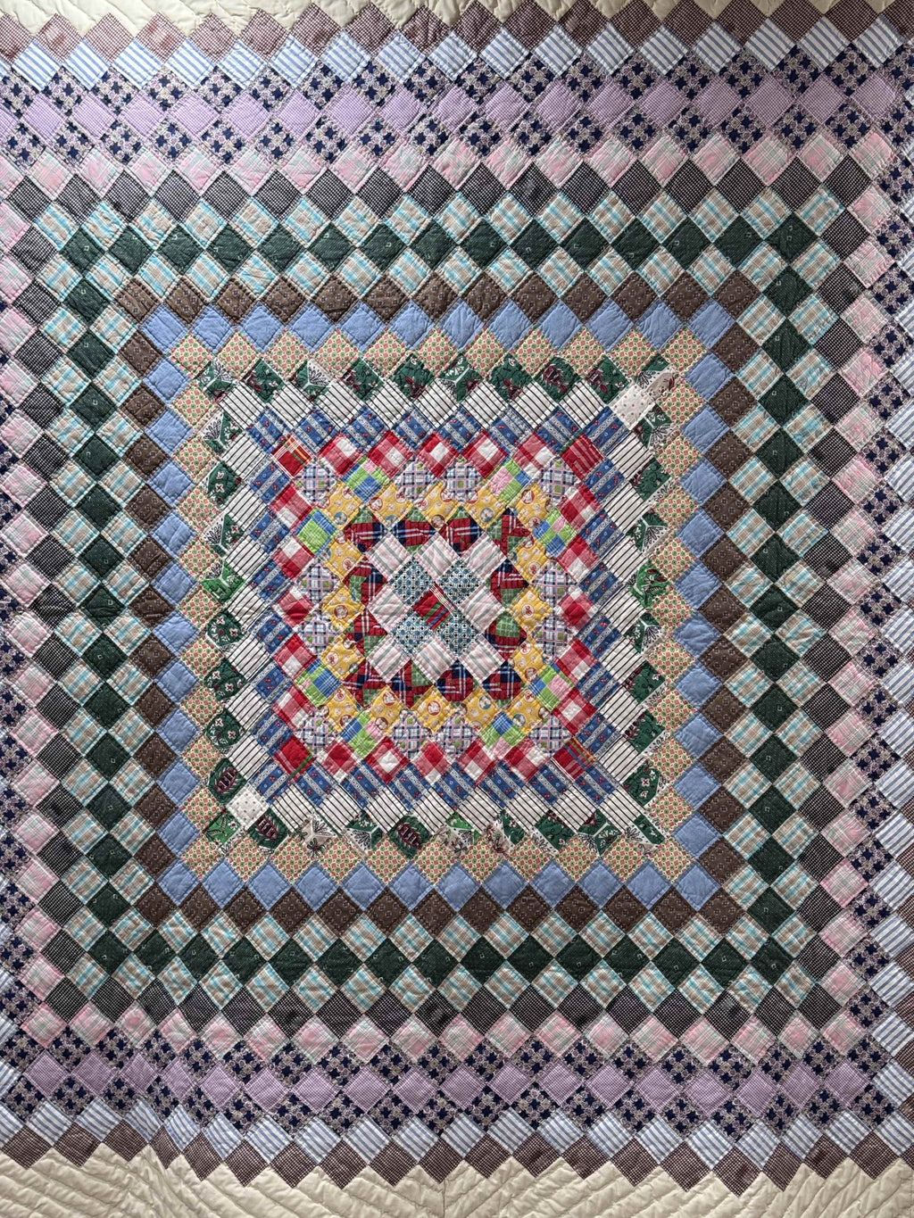 Vintage Trip Around the World Quilt