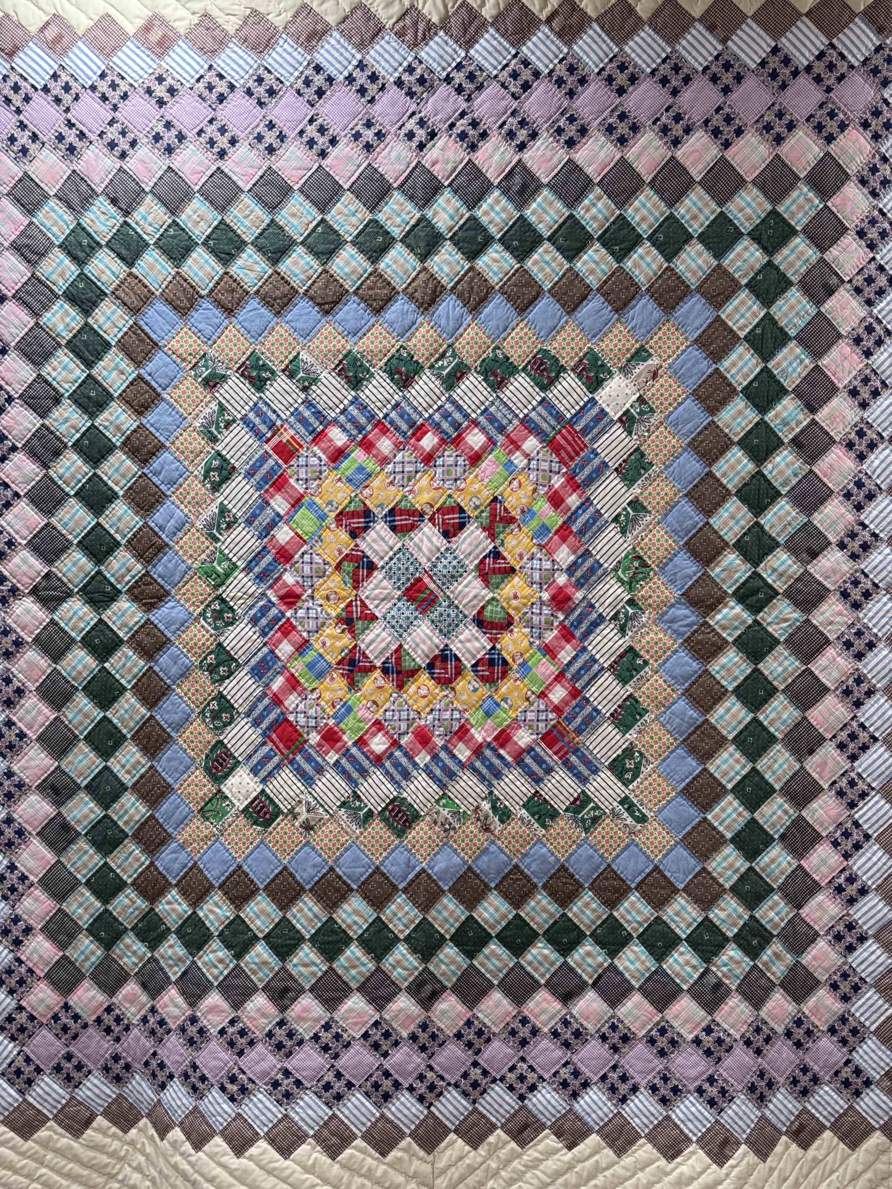 Vintage Trip Around the World Quilt