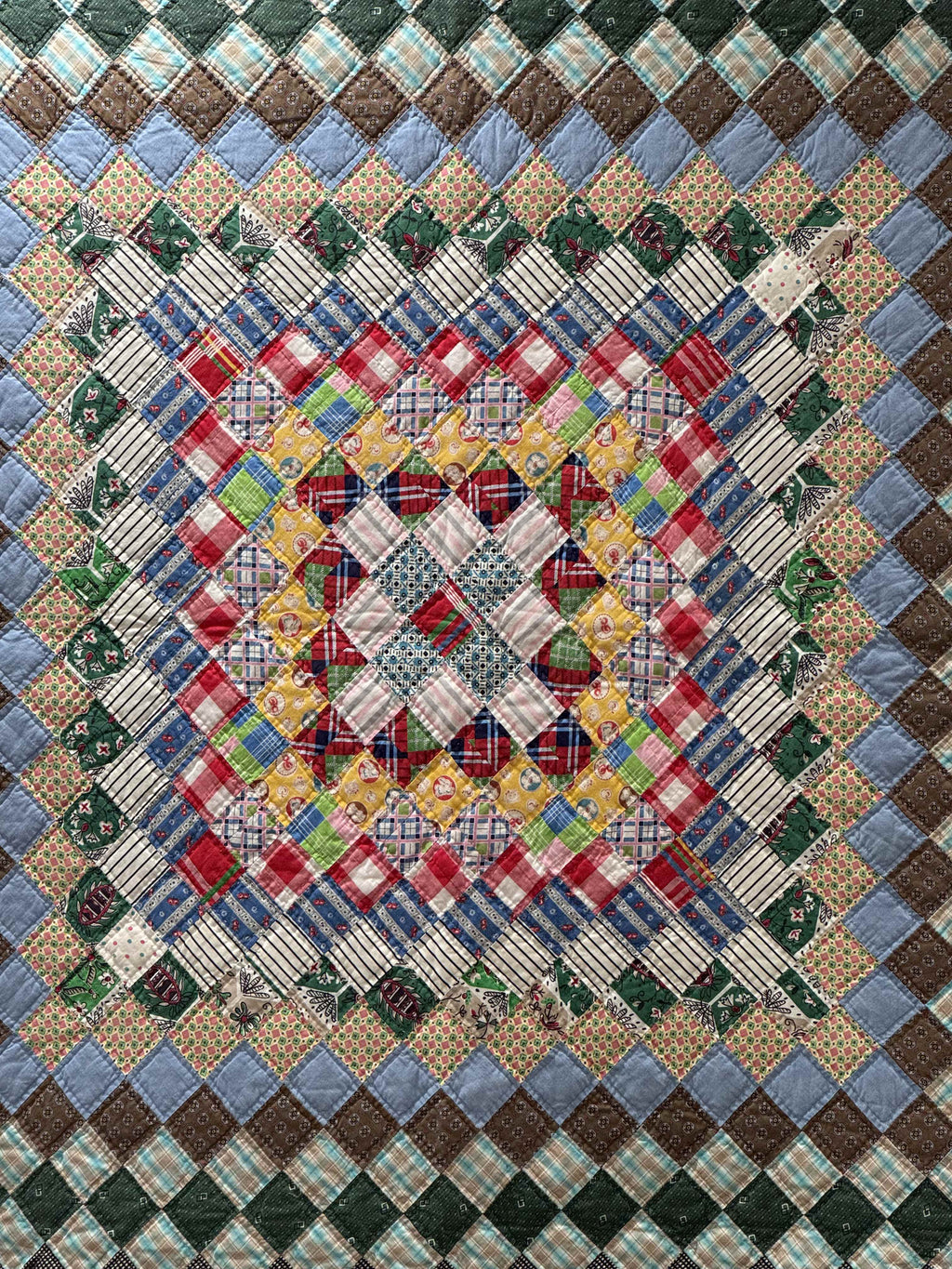 Vintage Trip Around the World Quilt