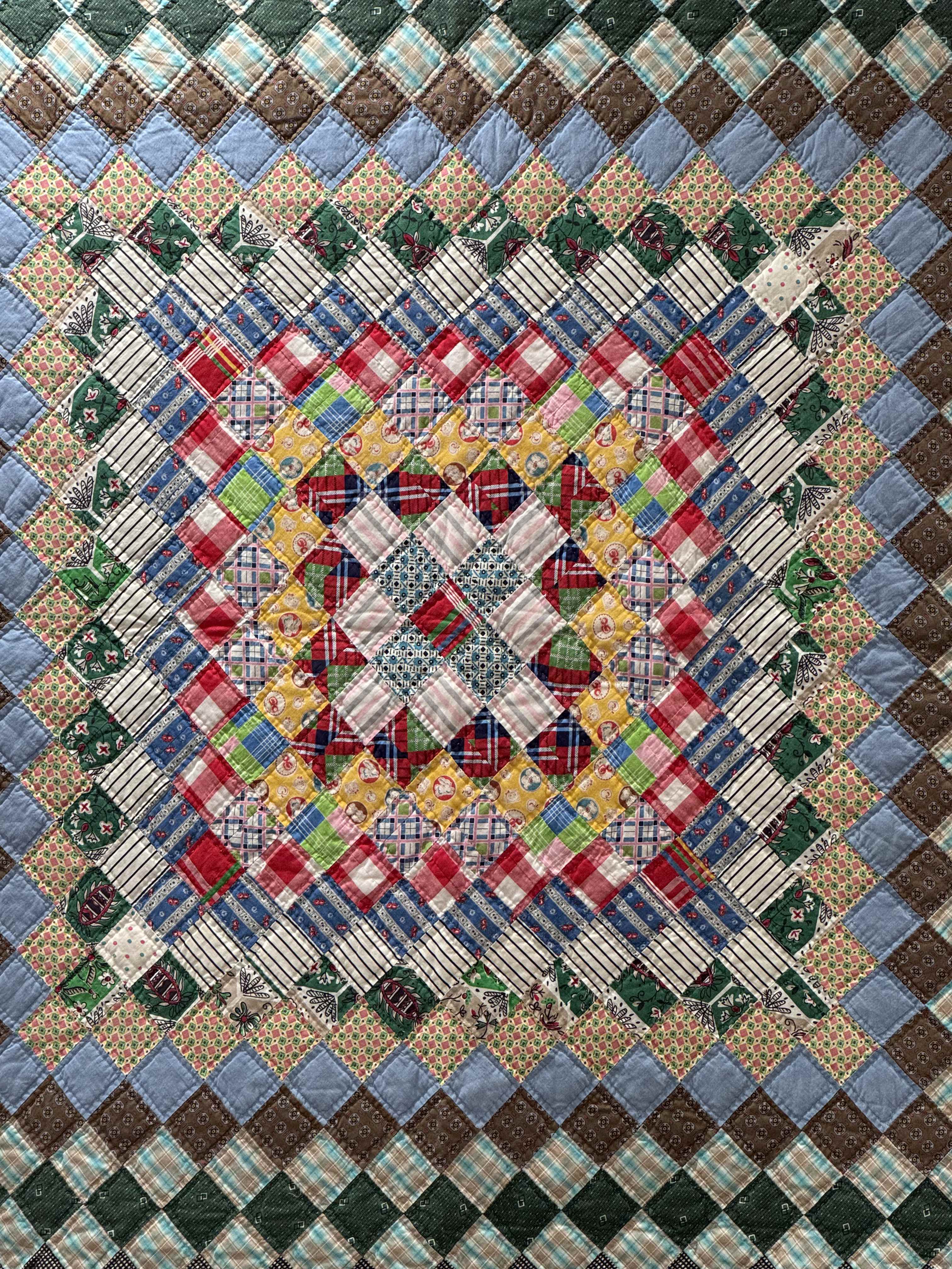 Vintage Trip Around the World Quilt