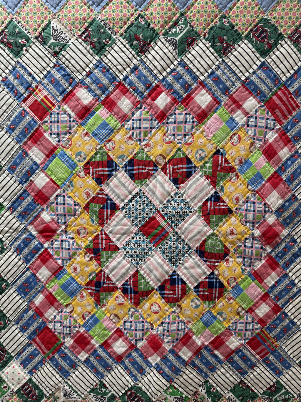 Vintage Trip Around the World Quilt