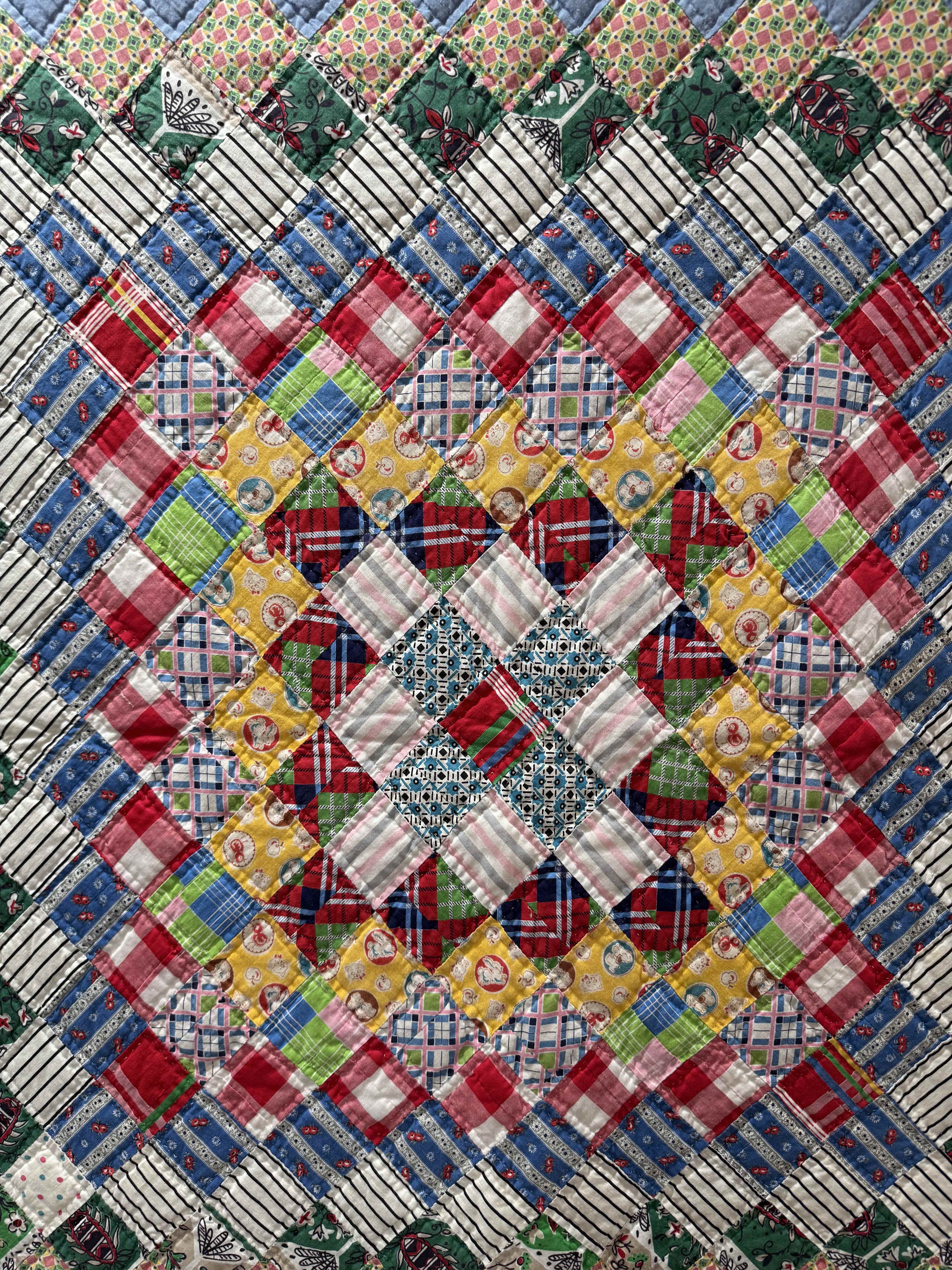 Vintage Trip Around the World Quilt