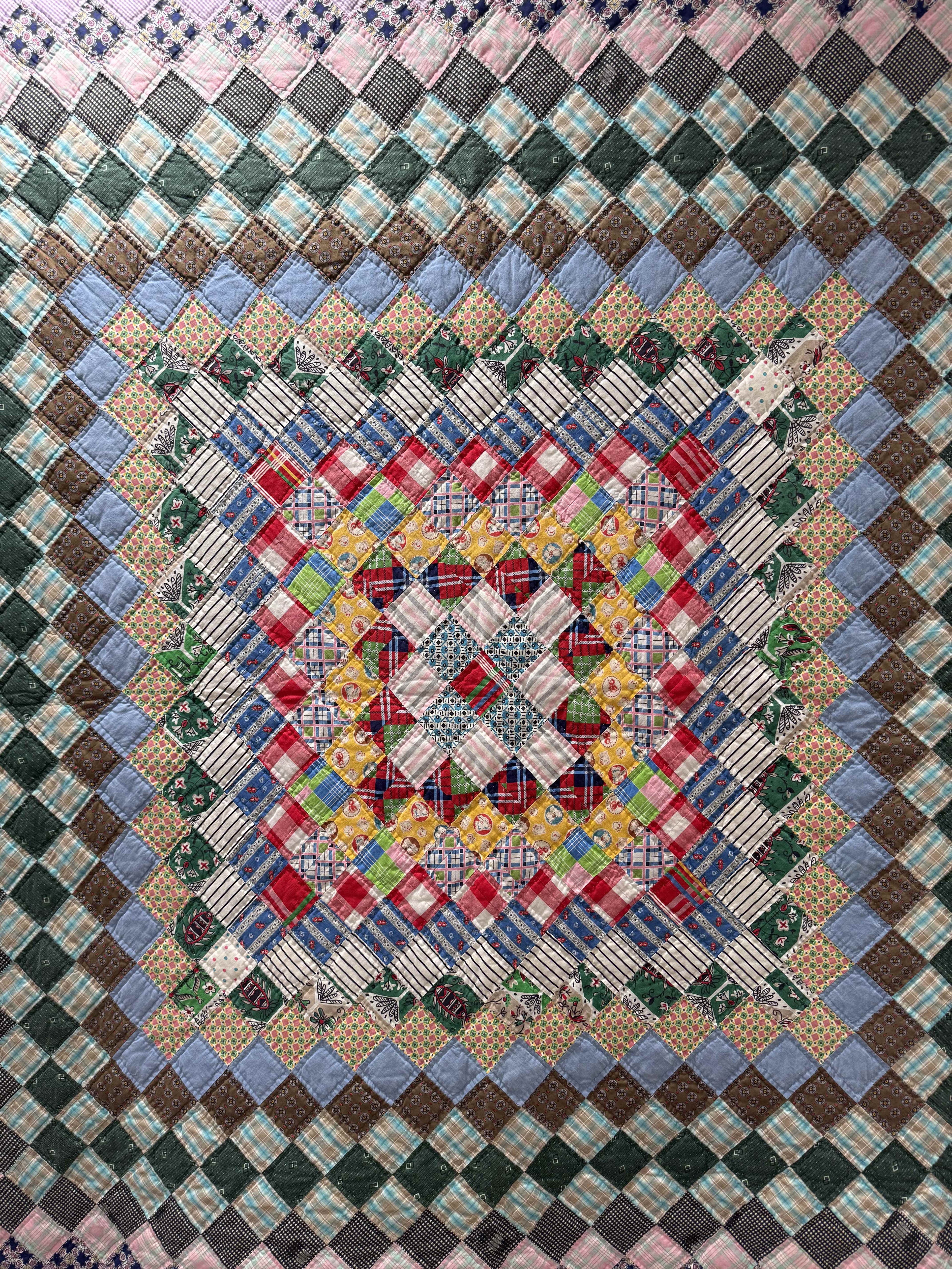 Vintage Trip Around the World Quilt