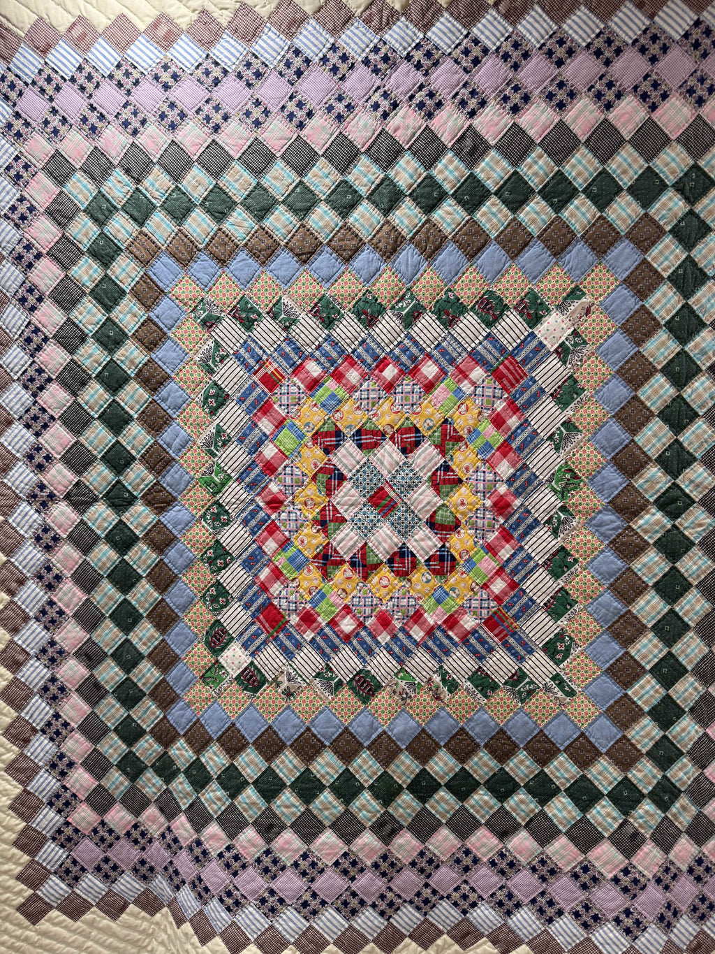 Vintage Trip Around the World Quilt