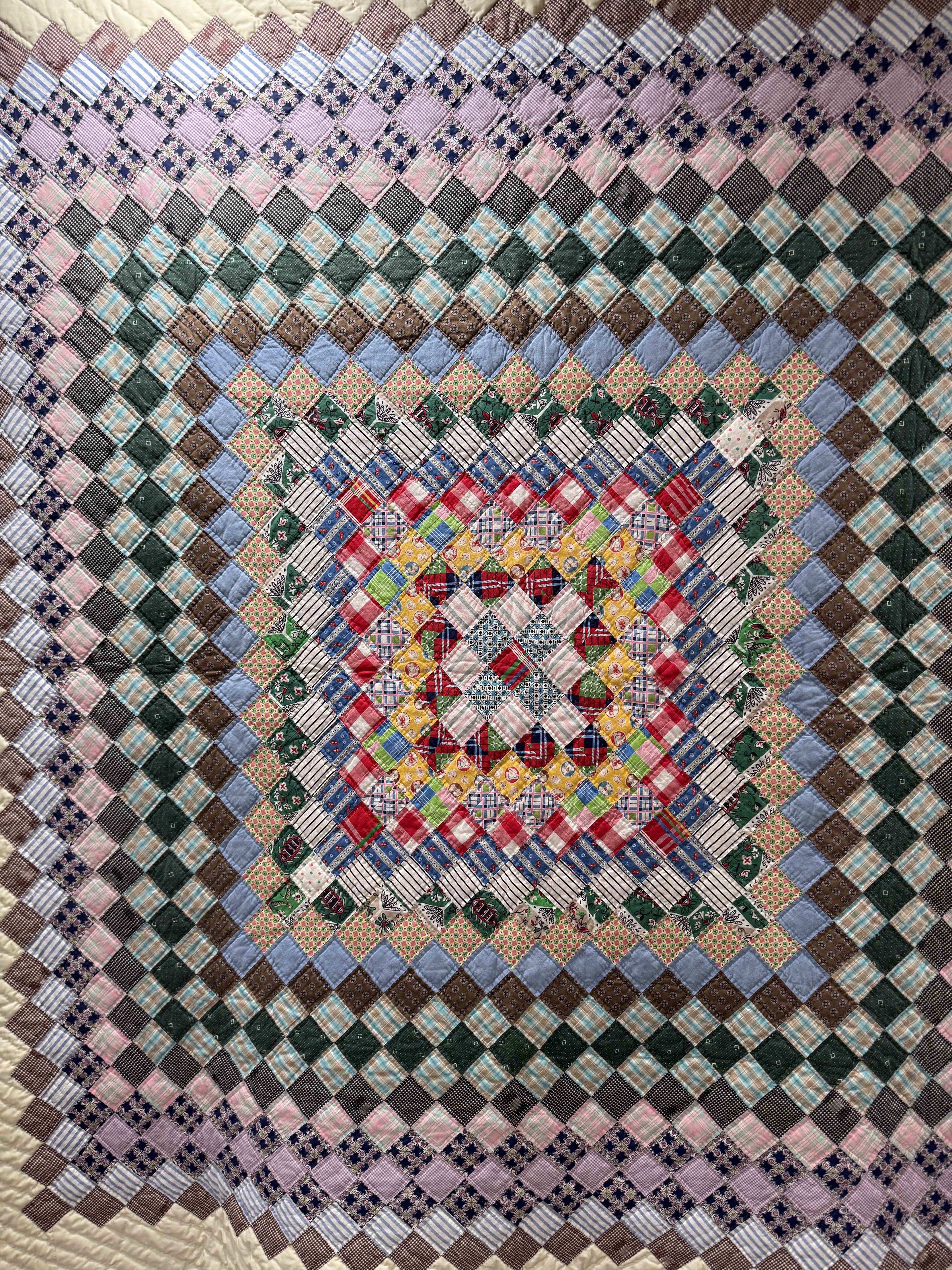 Vintage Trip Around the World Quilt
