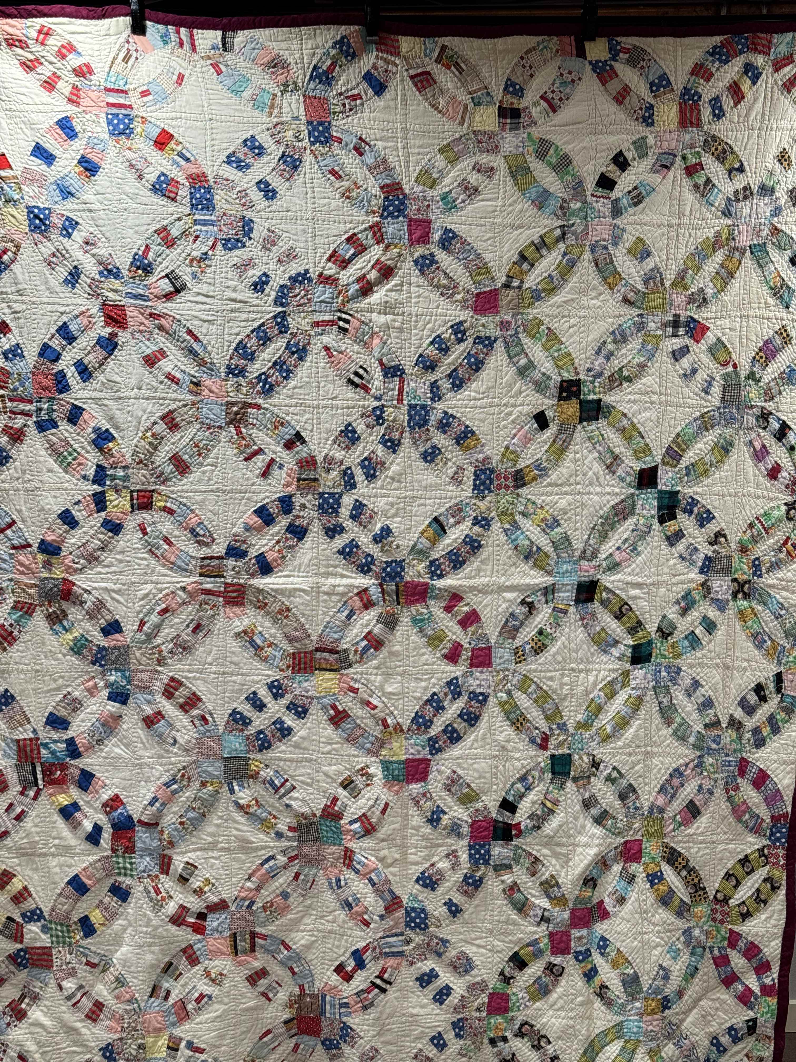 Vintage Double Wedding Ring Quilt